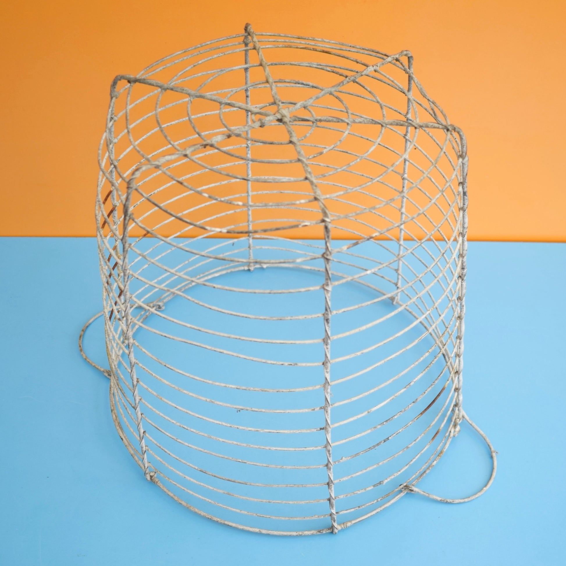 Vintage 1950s Wire Storage Basket - Galvanised by Pineapple Retro