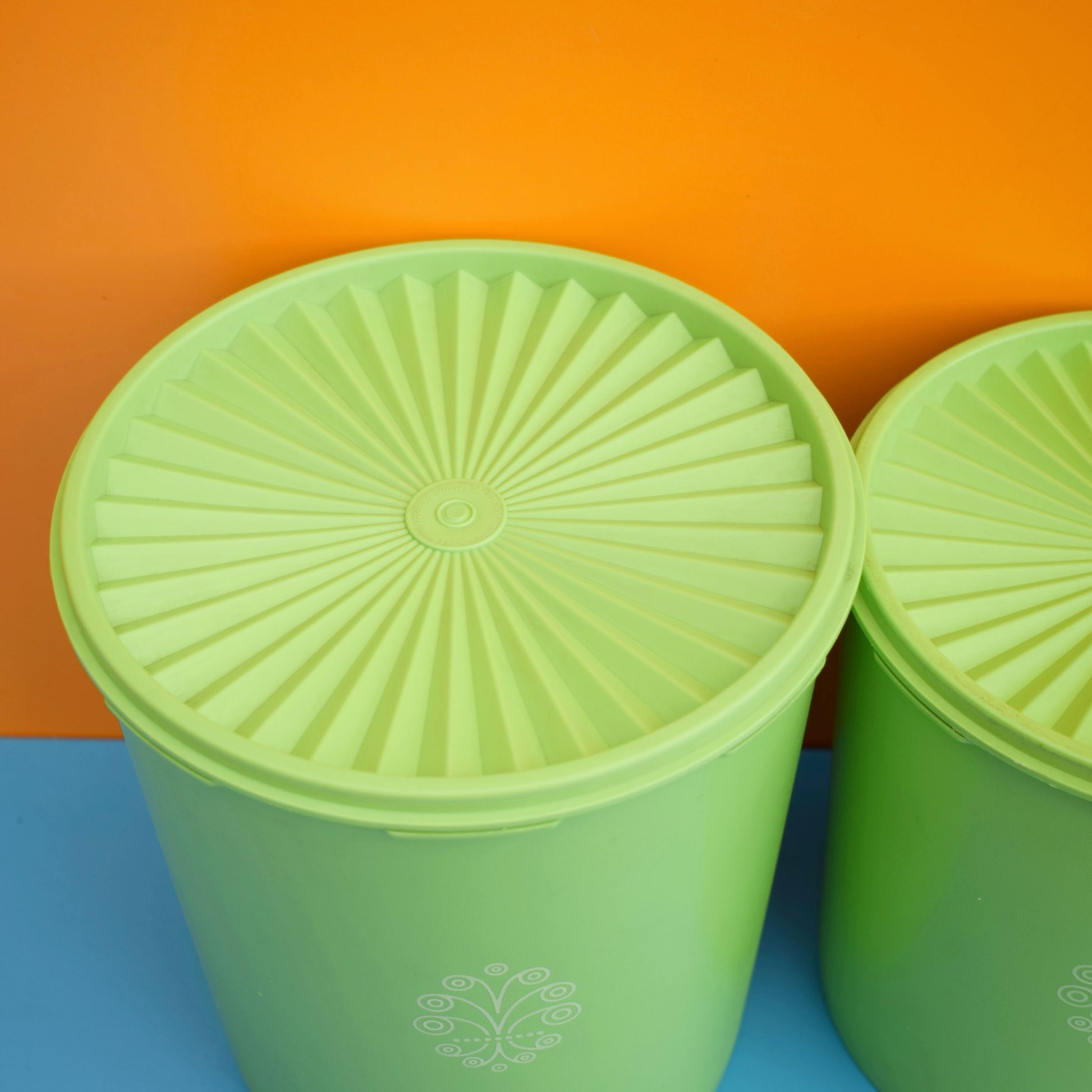 Vintage 1970s Tupperware Containers - Servalier- Apple Green - American by Pineapple Retro