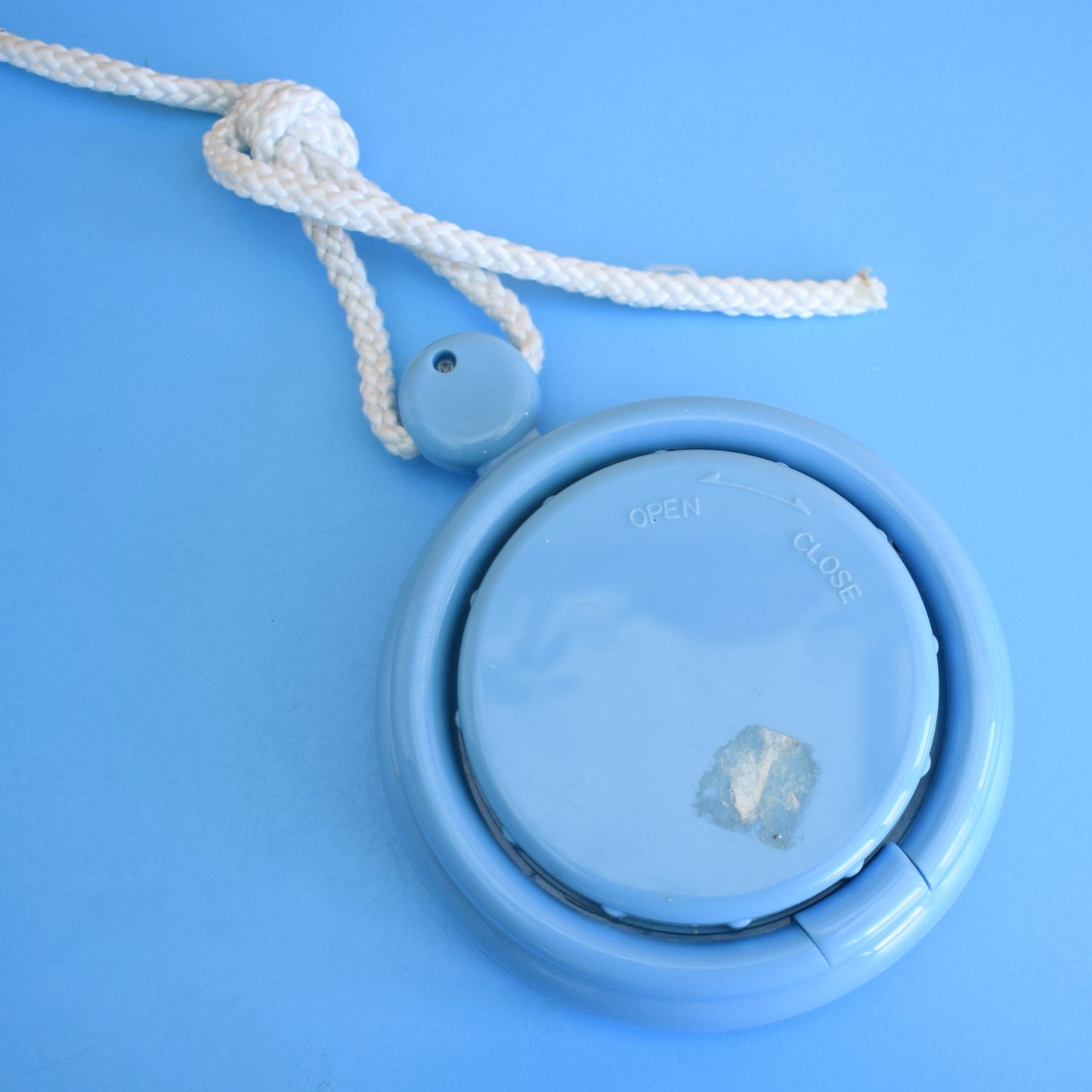 Vintage 1980s Hanging Plastic Clock - Blue