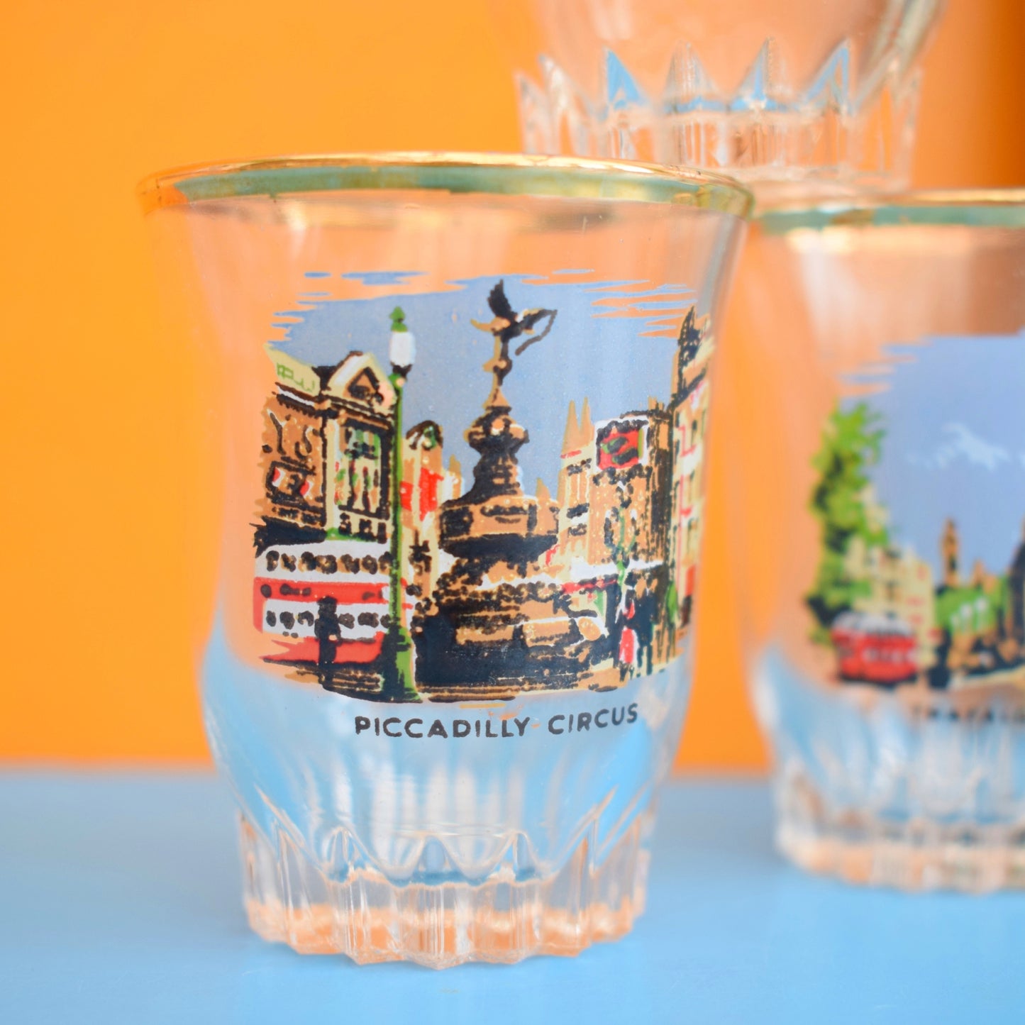 Vintage 1960s Ladybird Book & Shot Glass Set- London