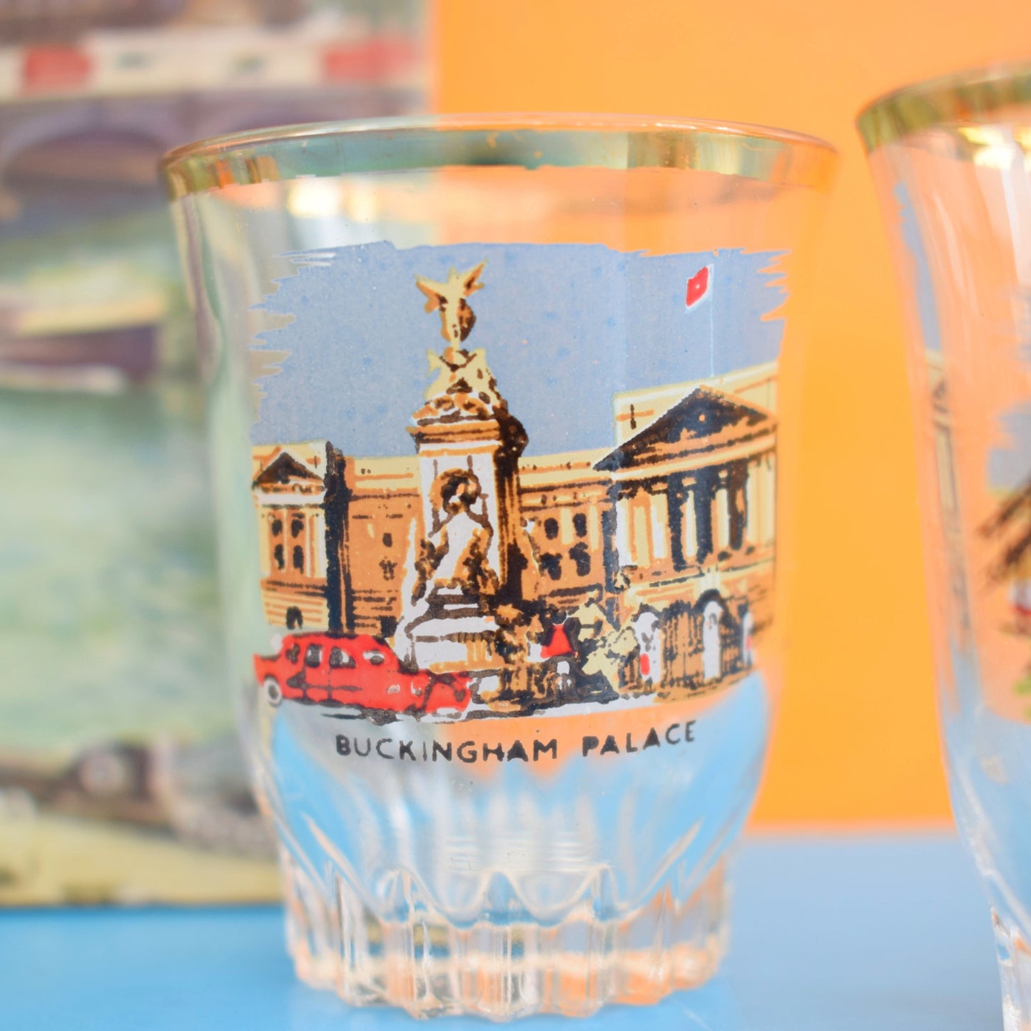 Vintage 1960s Ladybird Book & Shot Glass Set- London