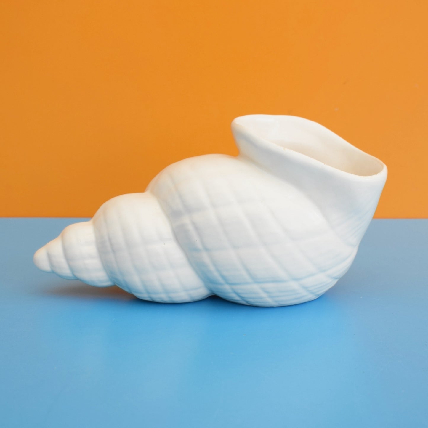 Vintage 1950s Organic - Cream Sylvac Planter / Shorter Shell / Crown Devon Vase by Vintage