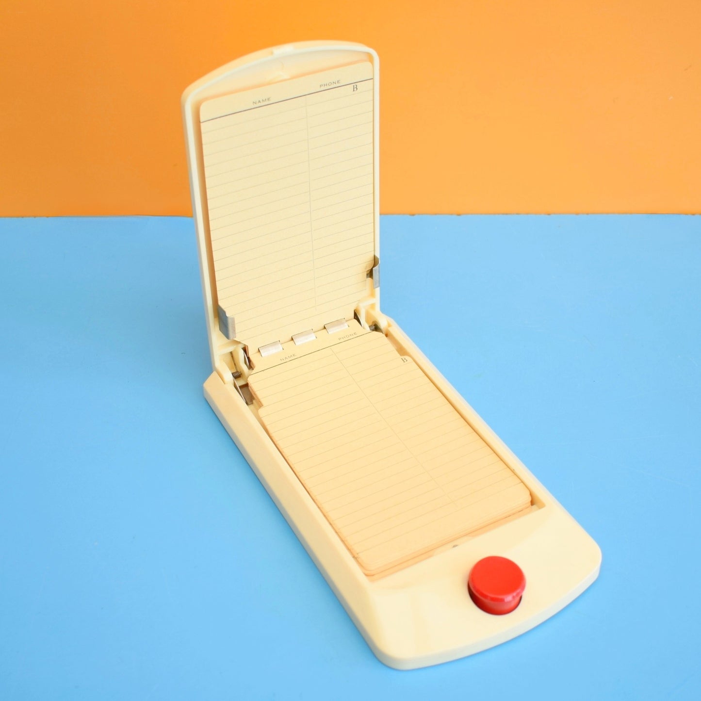 Vintage 1960s Flip Address/ Phone Number Directory - Cream/ Red