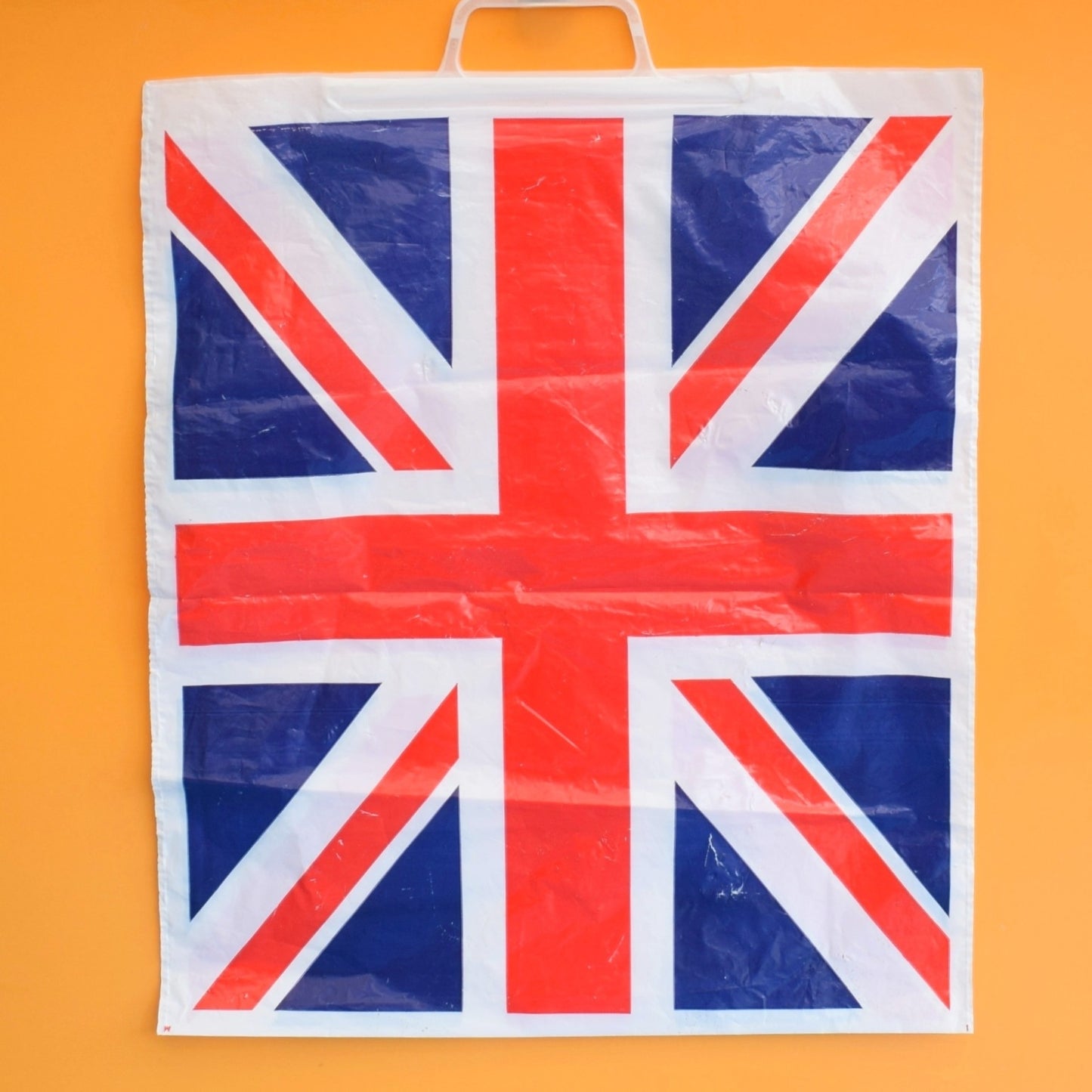 Vintage 1970s Original Plastic Union Jack Carrier Bag
