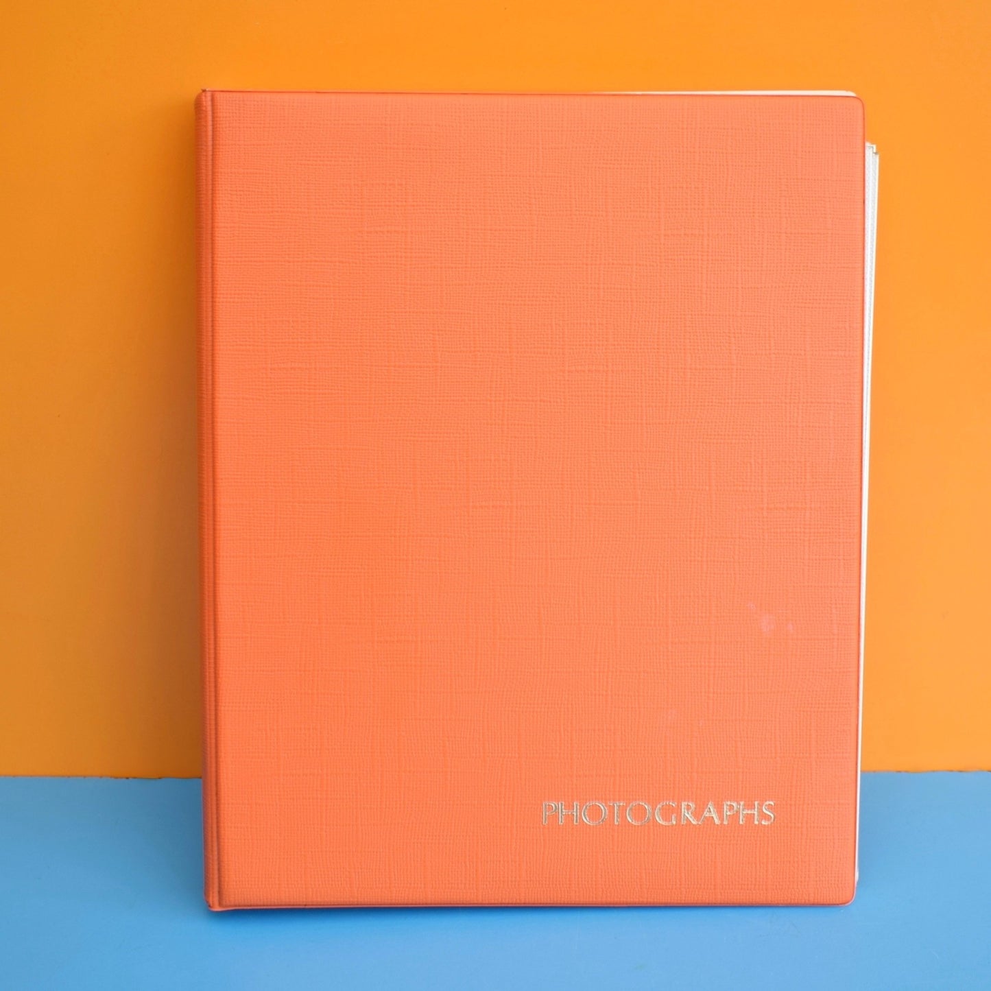 Vintage 1960s Photo Album - Orange Vinyl