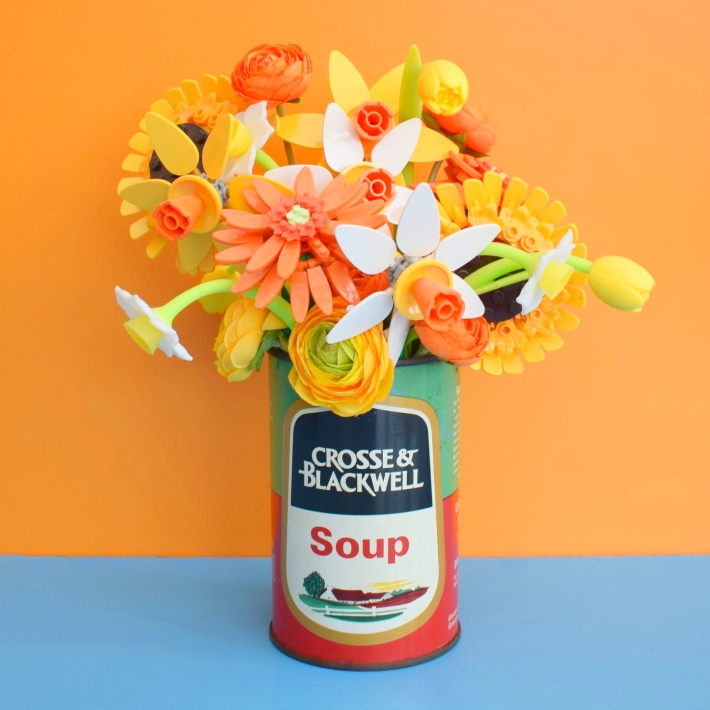 Vintage 1980s Crosse & Blackwell Soup Tin Vase/ Storage by Pineapple Retro