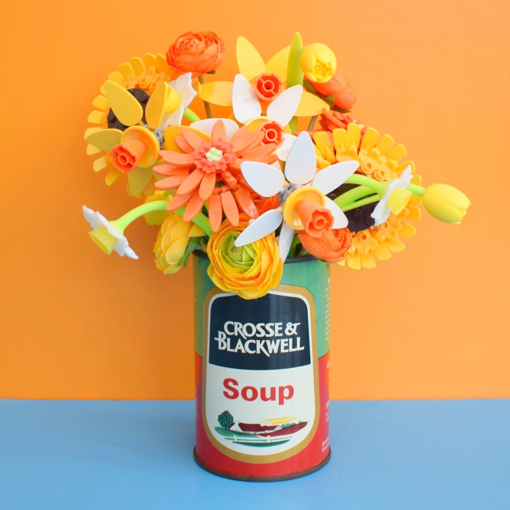 Vintage 1980s Crosse & Blackwell Soup Tin Vase/ Storage by Pineapple Retro