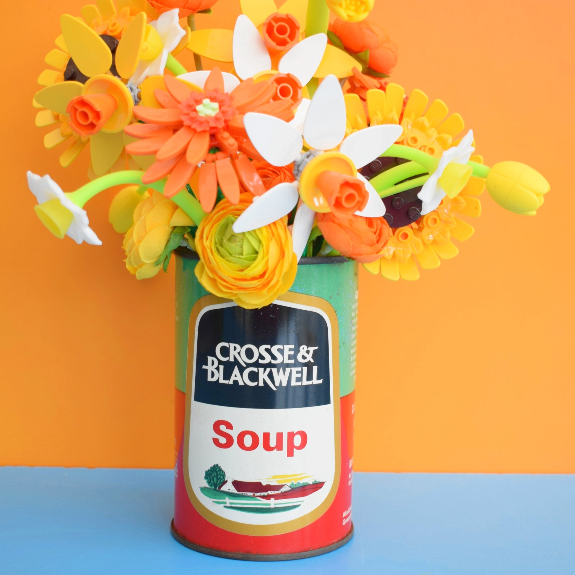 Vintage 1980s Crosse & Blackwell Soup Tin Vase/ Storage by Pineapple Retro