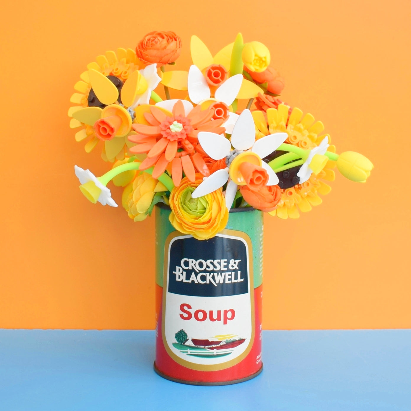 Vintage 1980s Crosse & Blackwell Soup Tin Vase/ Storage by Pineapple Retro