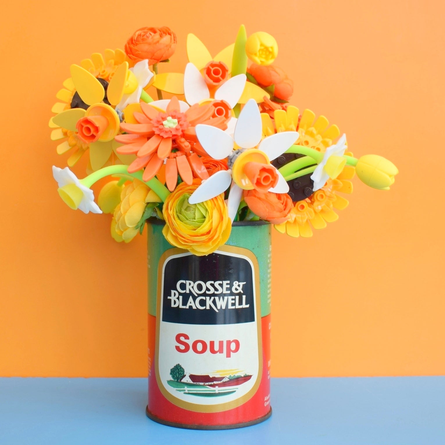 Vintage 1980s Crosse & Blackwell Soup Tin Vase/ Storage by Pineapple Retro