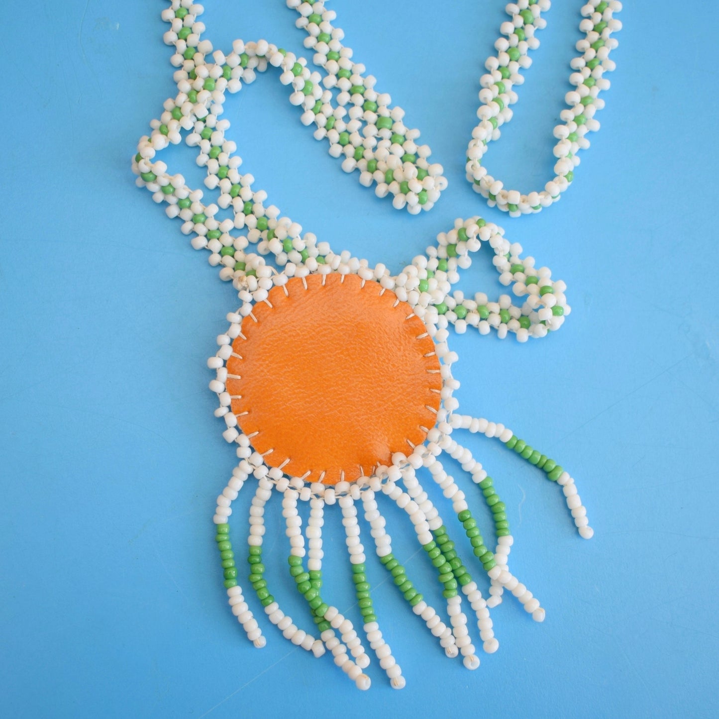 Vintage 1970s Beaded Native American Style Necklace
