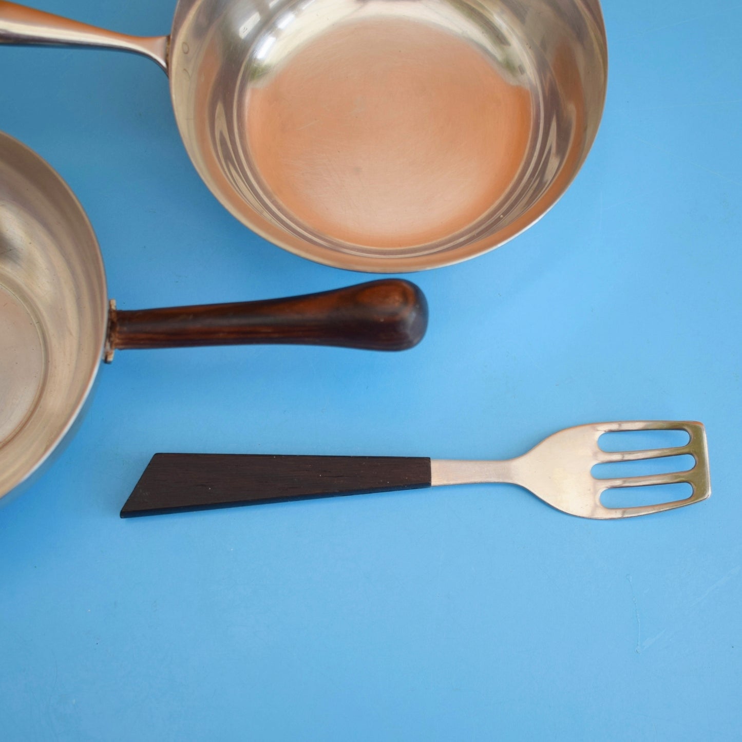 Vintage 1960s Stainless Steel / Rosewood Bits - Scandinavian.