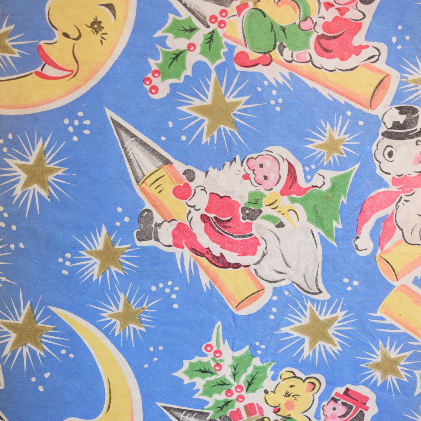 Vintage 1950s Christmas Wrapping Paper - Various Designs