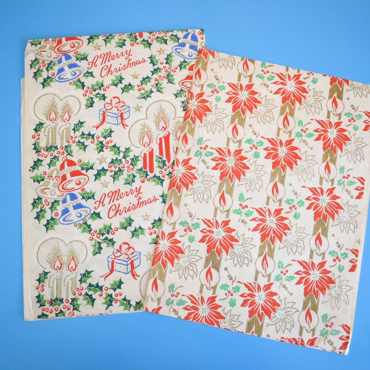 Vintage 1950s Christmas Wrapping Paper - Various Designs