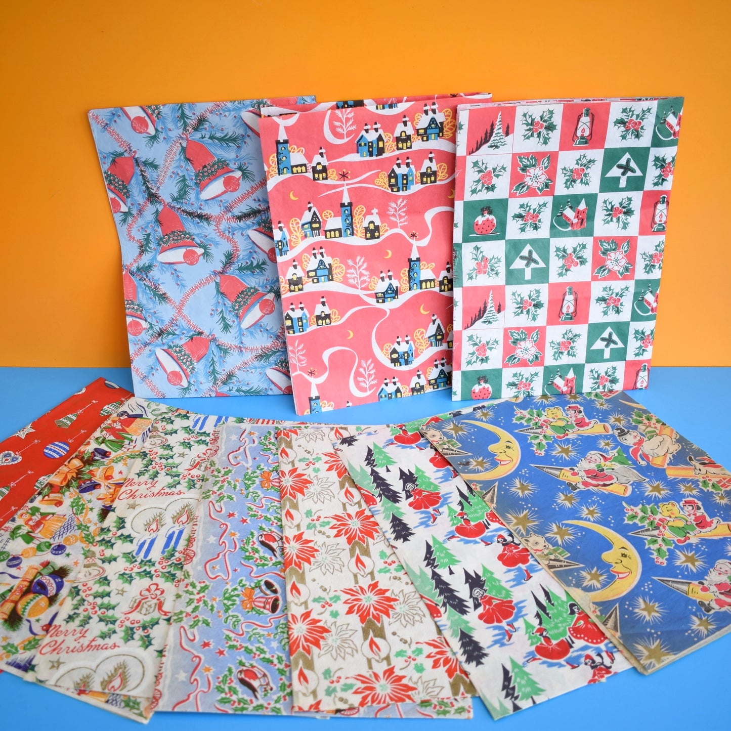 Vintage 1950s Christmas Wrapping Paper - Various Designs
