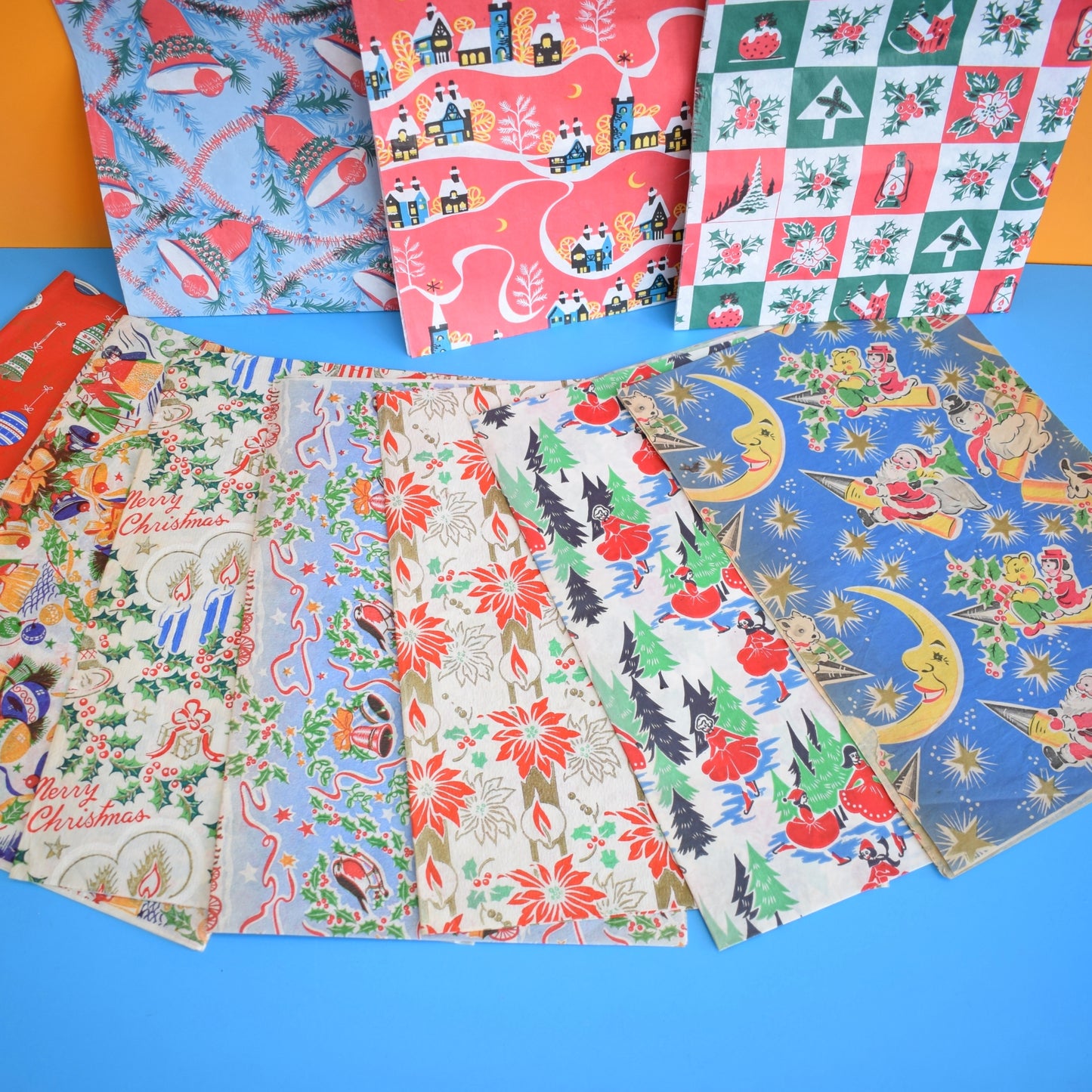 Vintage 1950s Christmas Wrapping Paper - Various Designs