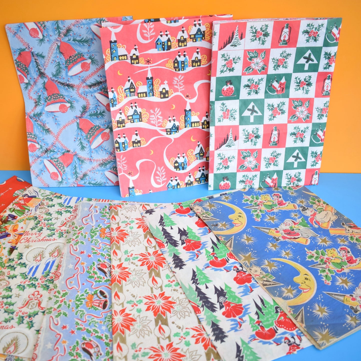 Vintage 1950s Christmas Wrapping Paper - Various Designs