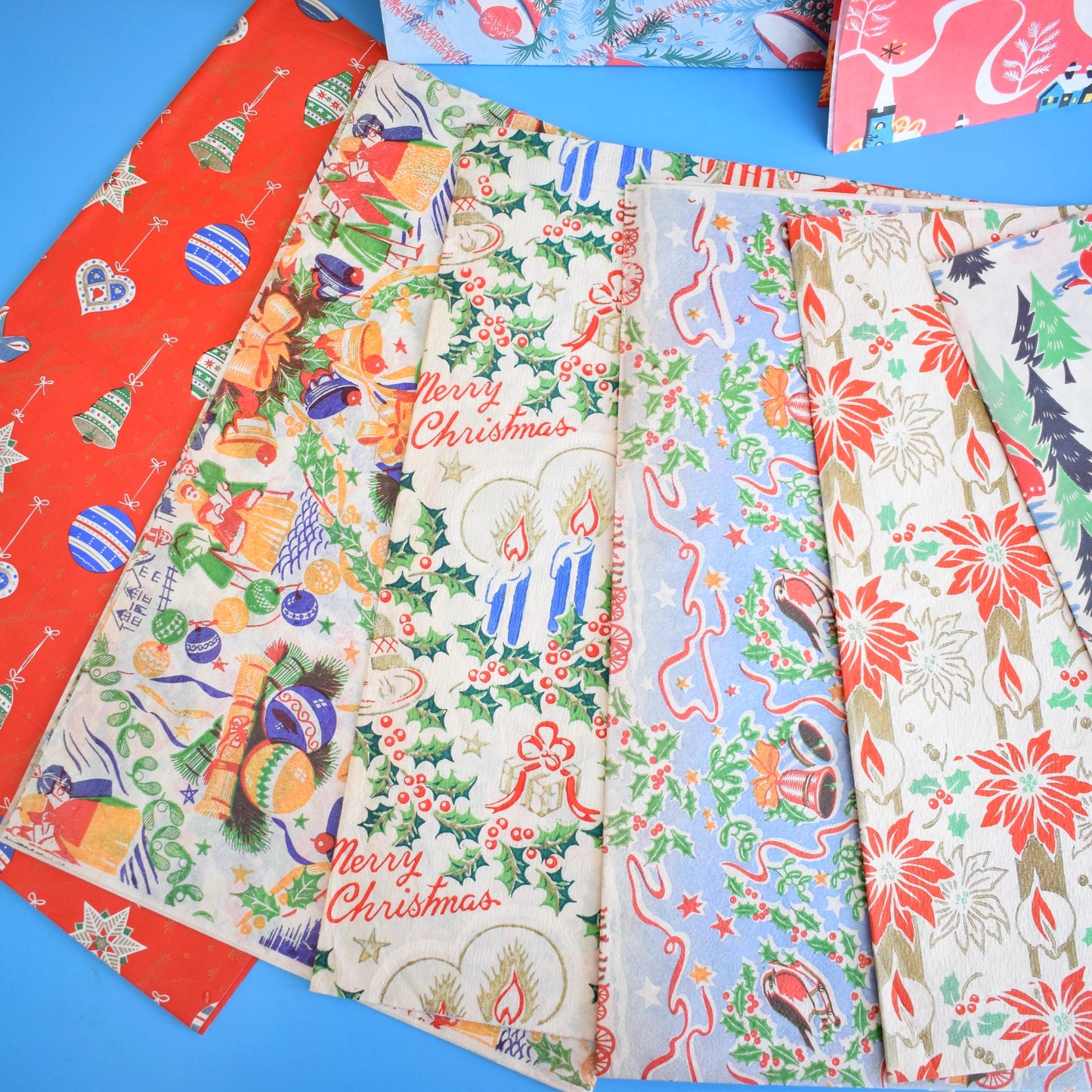 Vintage 1950s Christmas Wrapping Paper - Various Designs