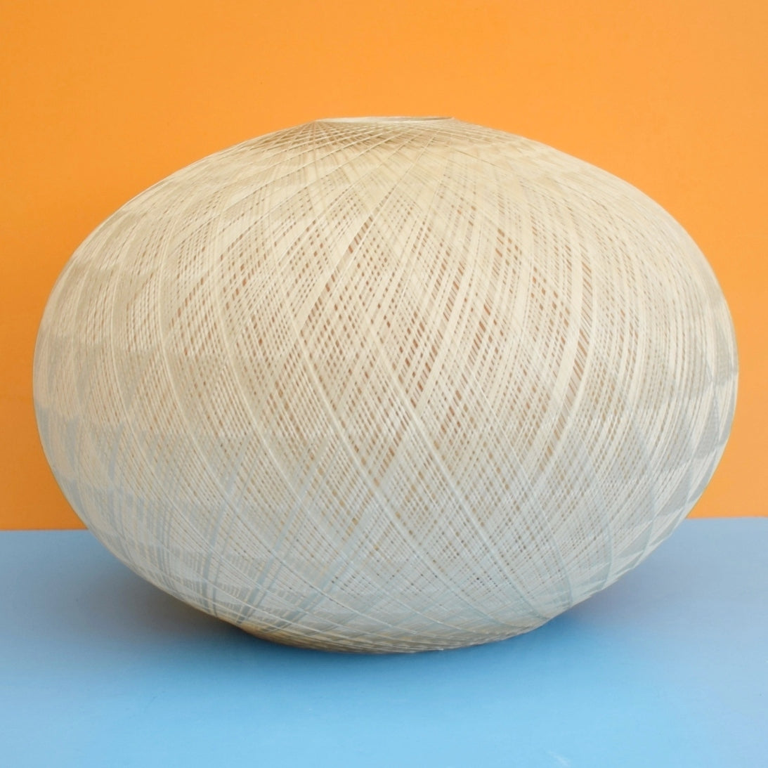 Vintage 1960s Spun/ Woven Lamp Shade - Cream