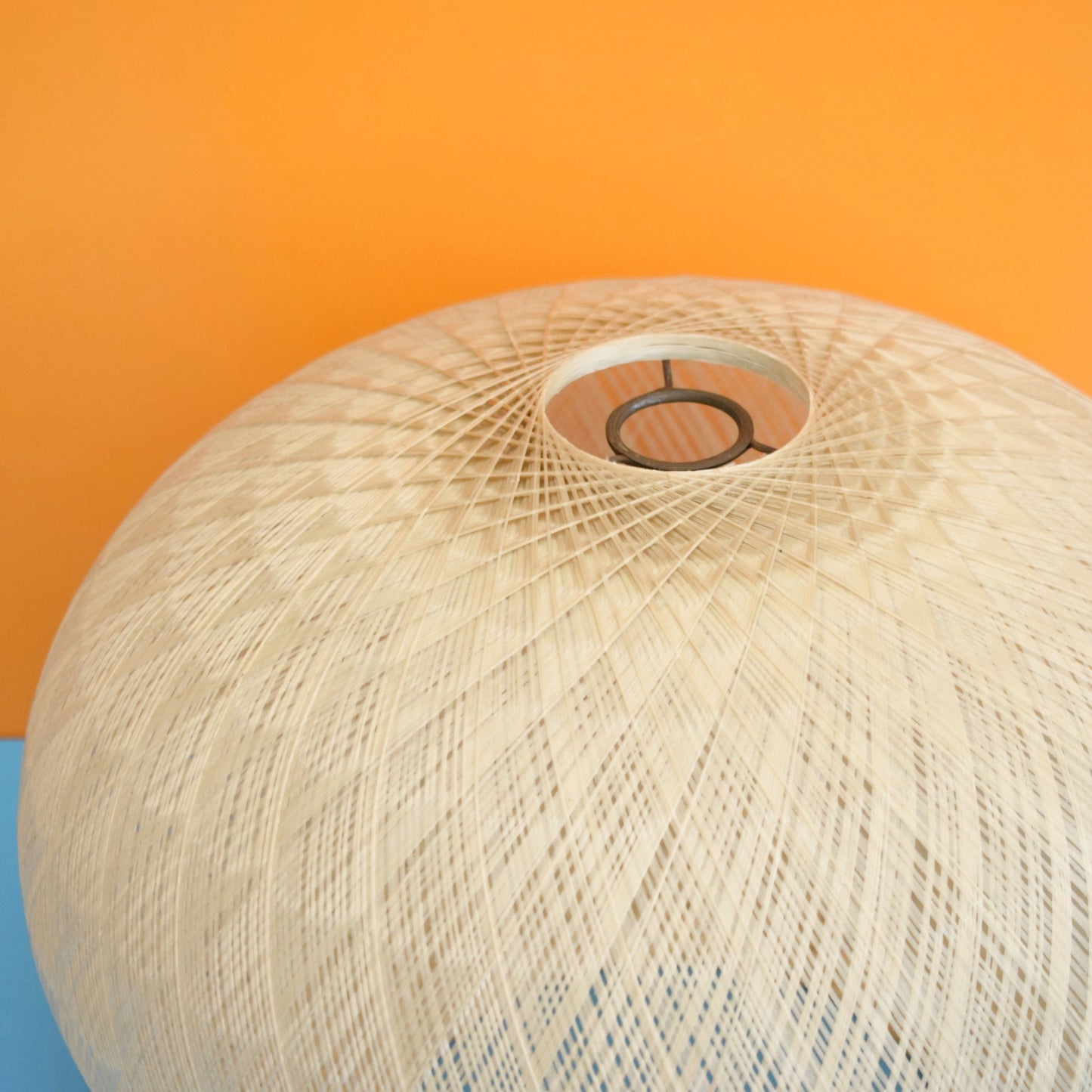 Vintage 1960s Spun/ Woven Lamp Shade - Cream