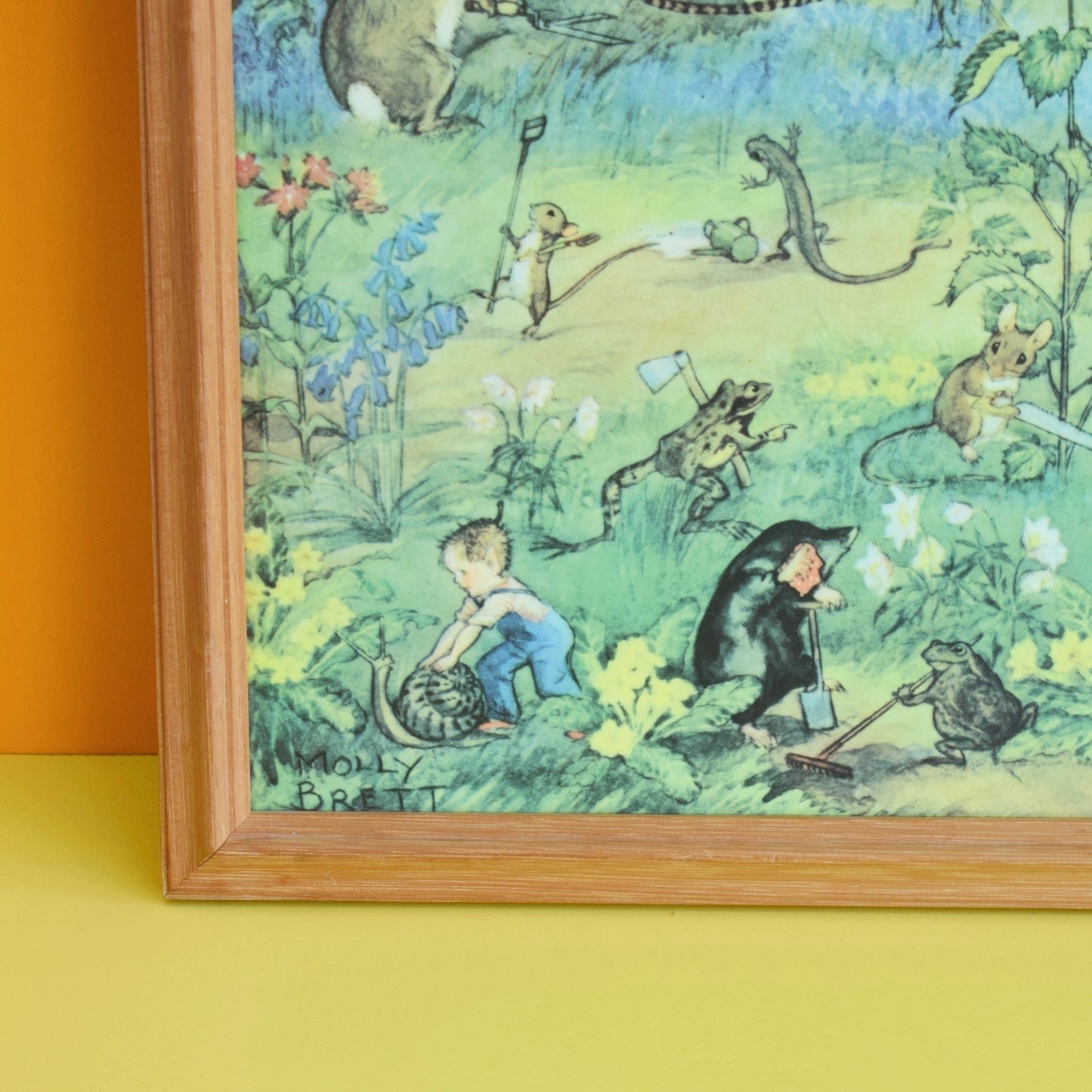 Vintage 1950s Molly Brett Woodland Gardeners Picture