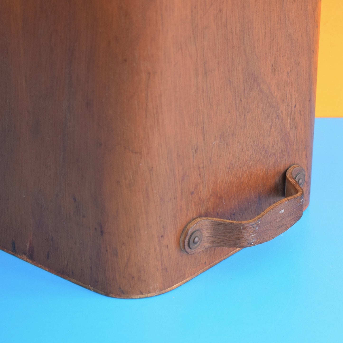 Vintage 1960s Bent Teak Plywood Coal Scuttle - Mallod . by Pineapple Retro
