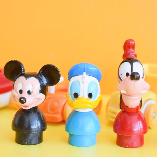 Vintage 1970s Illco Disney Figures/ Vehicles - Fisher Price Esk