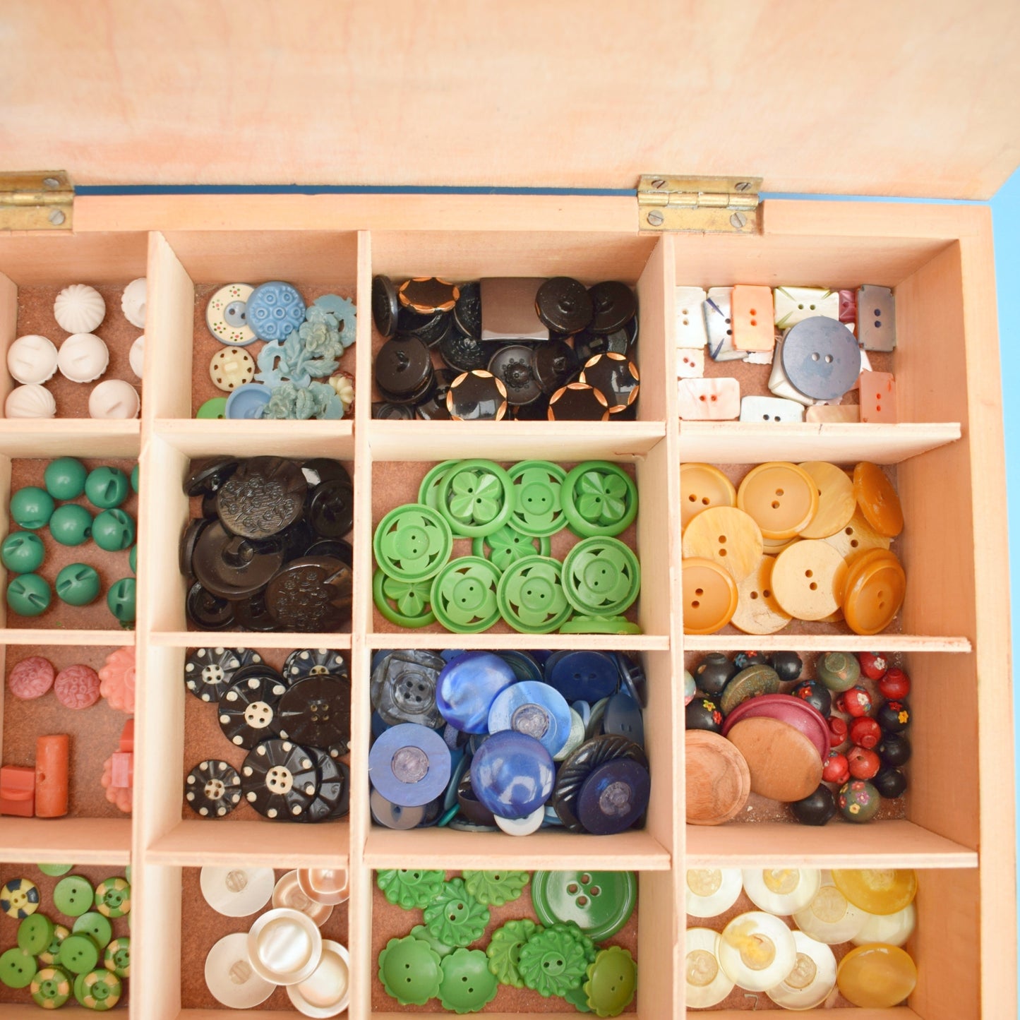 Vintage 1960s Crescent Haberdashery Button Box - Retail