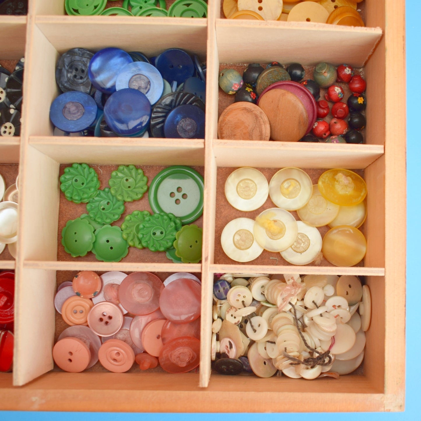 Vintage 1960s Crescent Haberdashery Button Box - Retail