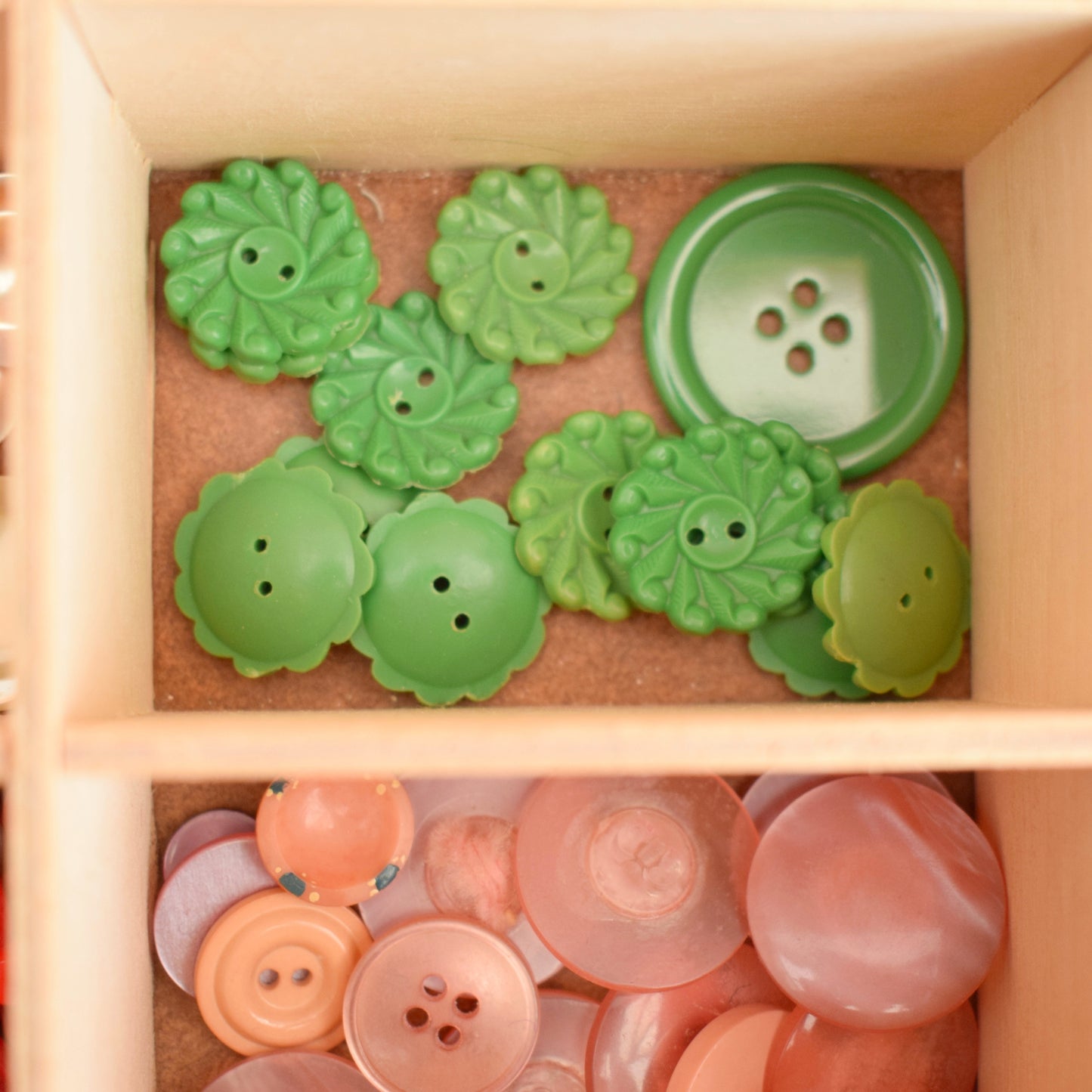 Vintage 1960s Crescent Haberdashery Button Box - Retail