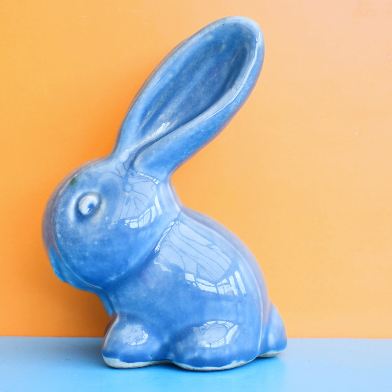 Vintage 1930s Rare Tiny / Medium Bourne Denby Rabbits - Blue