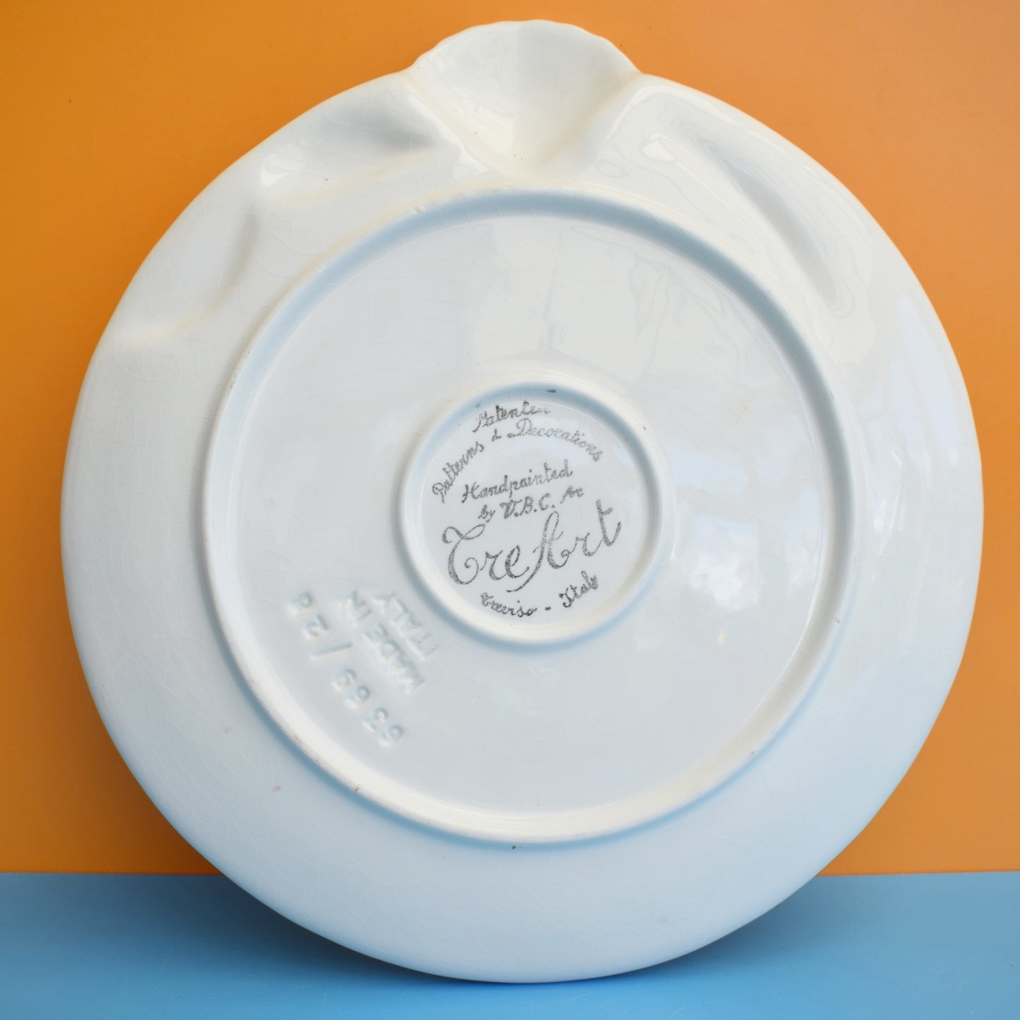 Vintage 1980s Seafood Platter - Majolica - Italian