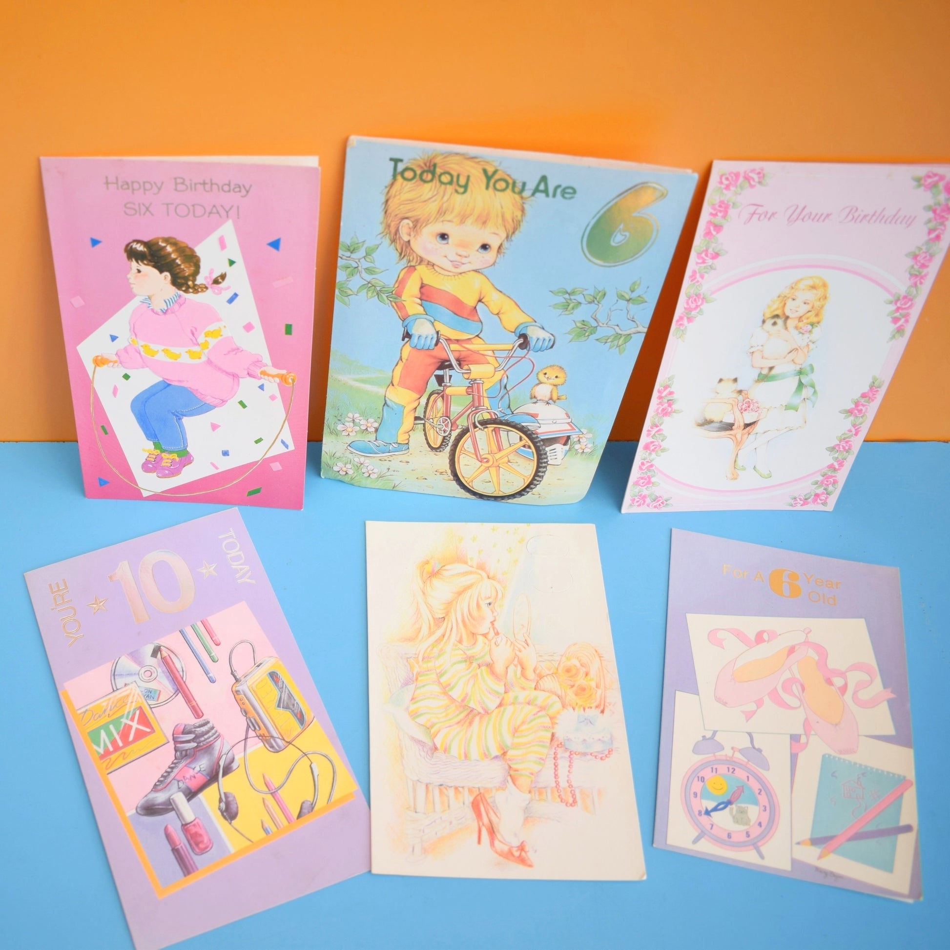 Vintage 1980s Used Greeting Cards - Mixed Fashion/ BMX by Pineapple Retro