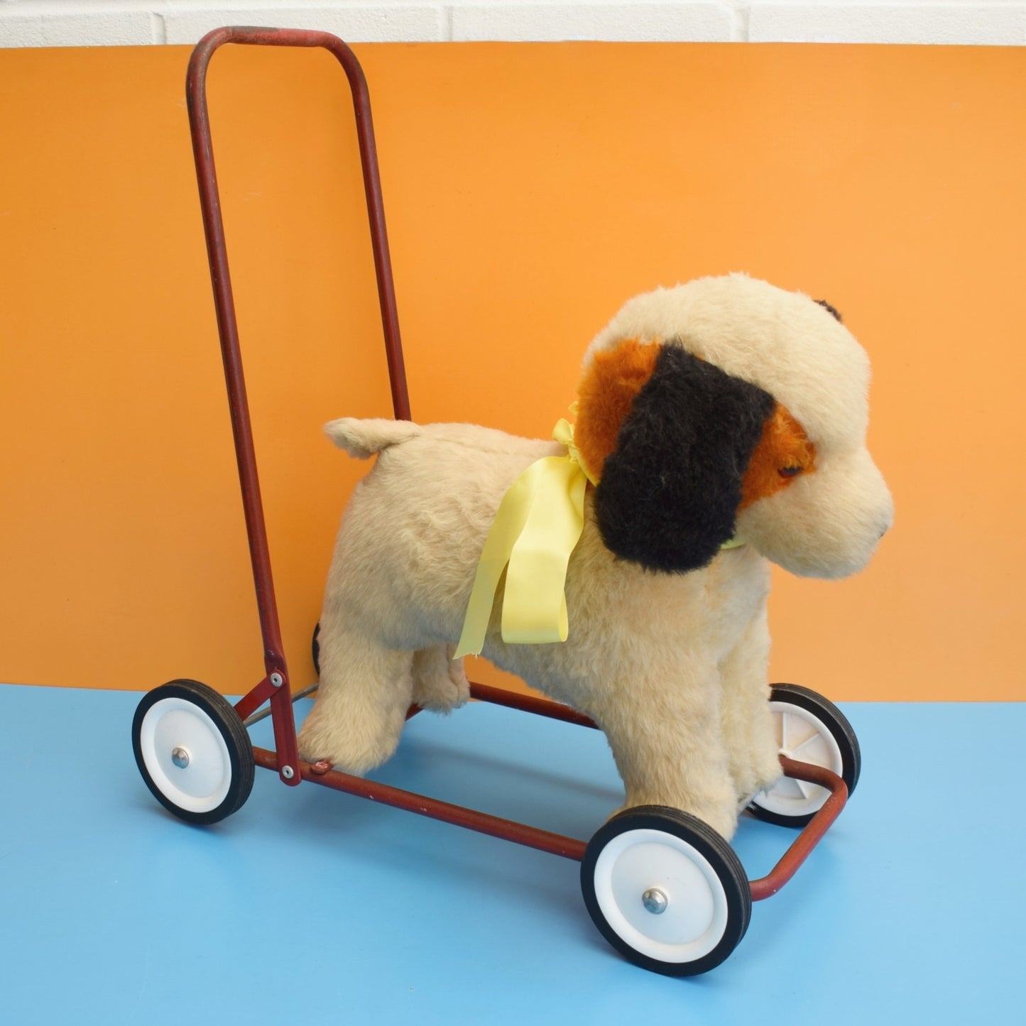 Vintage 1970s Dog On Wheels - Carousel