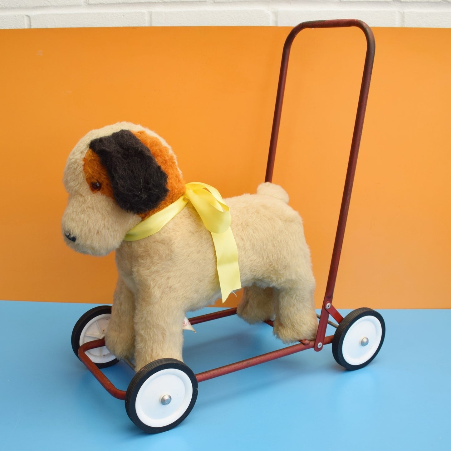 Vintage 1970s Dog On Wheels - Carousel