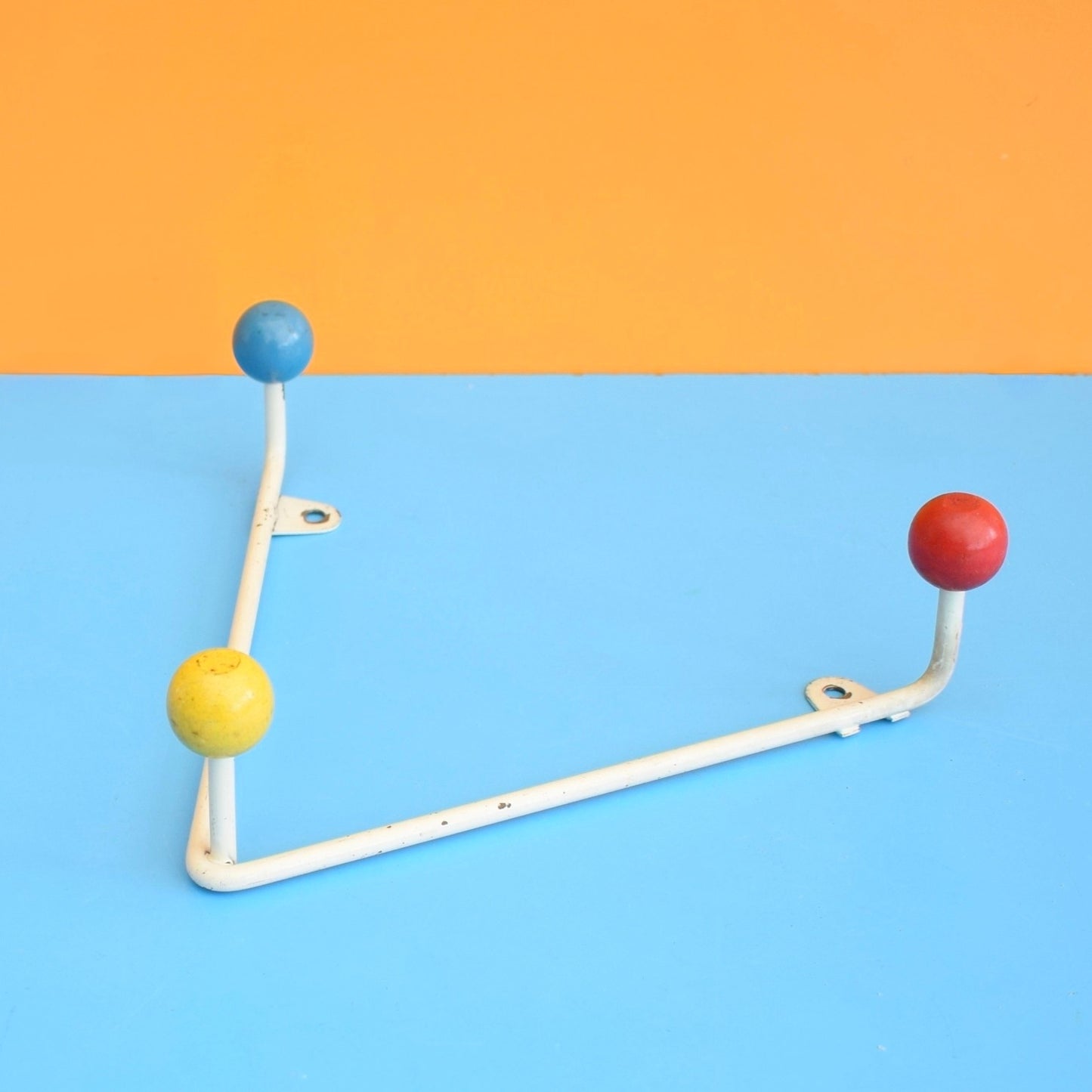 Vintage 1950s Atomic Hooks - Single Set - Wooden Balls