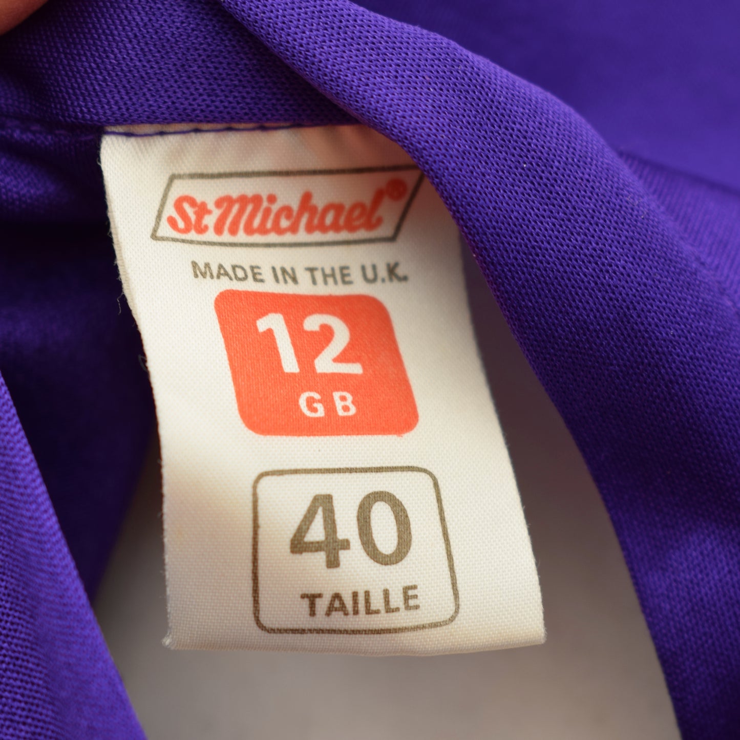 Vintage 1970s Vibrant Purple Pussy Bow Top - St Michael
