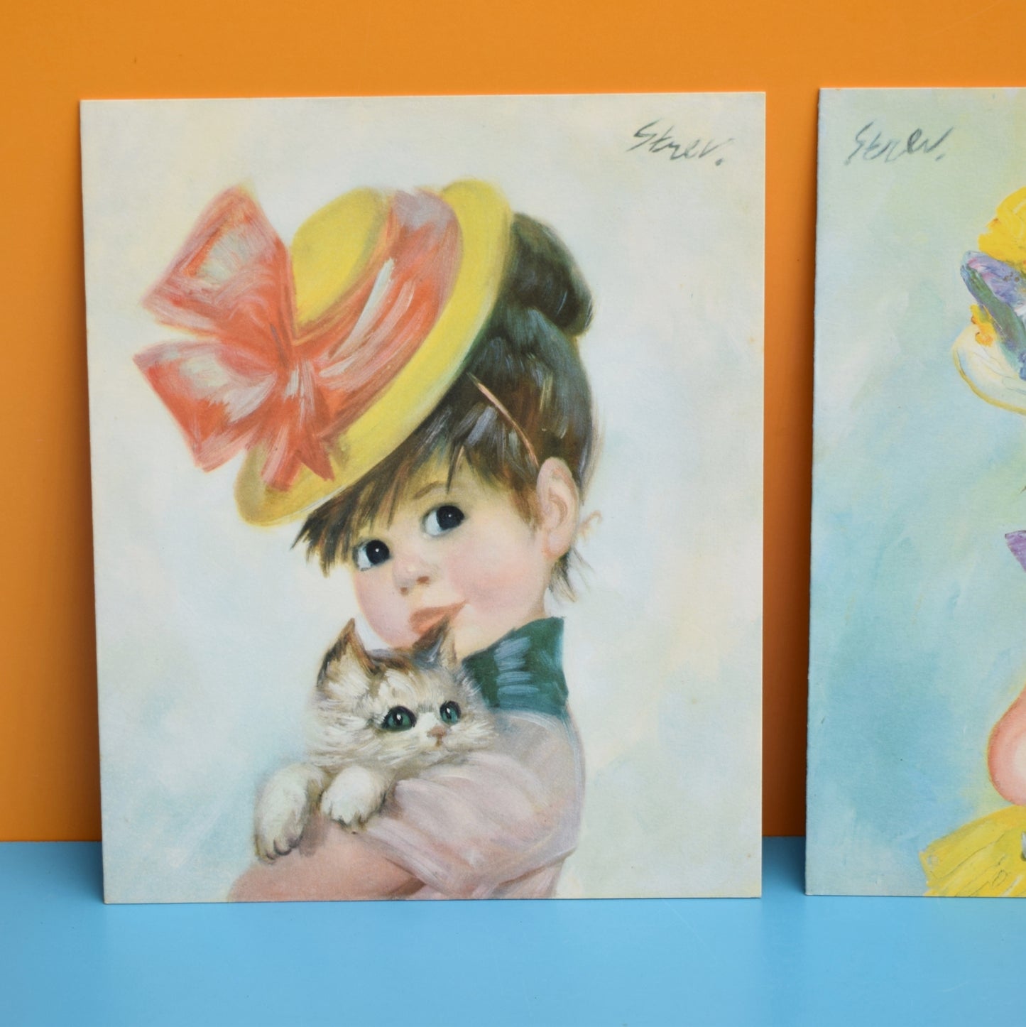 Vintage 1960s Pictures / Greeting Cards - Strev - Harriet , Bunny & Arabella