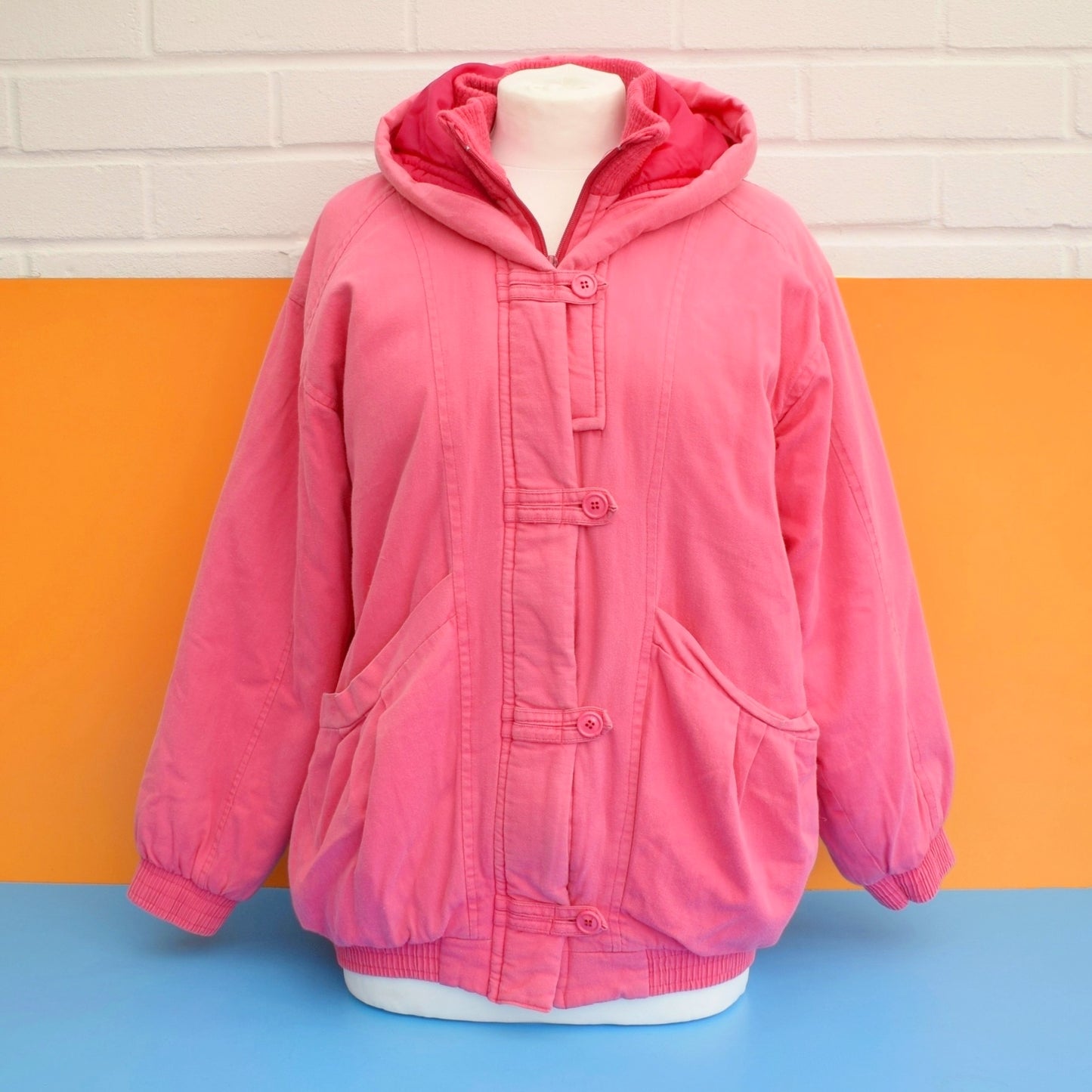 Vintage 1980s Cotton Jacket - Barbie Pink Size 12