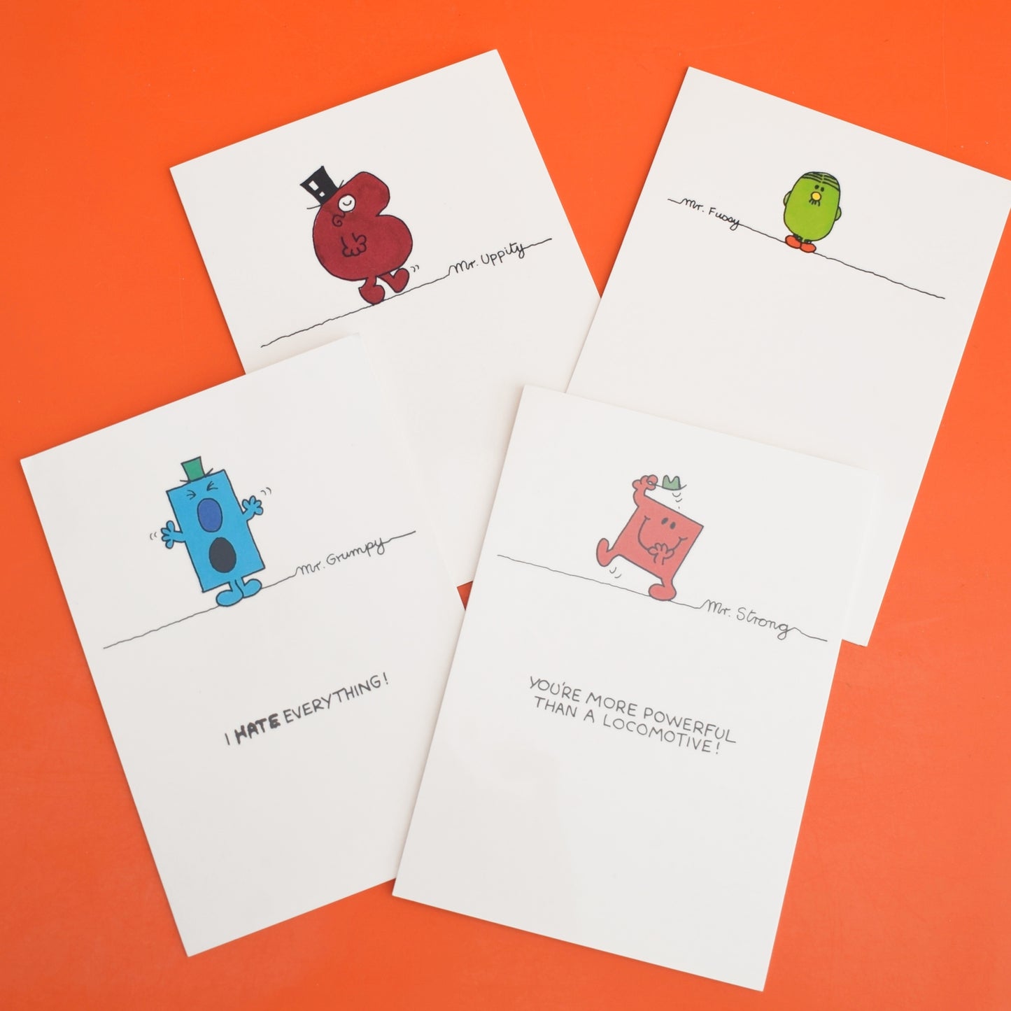 Vintage 1980s Greeting Cards- Mr Men - Choice - Last Ones