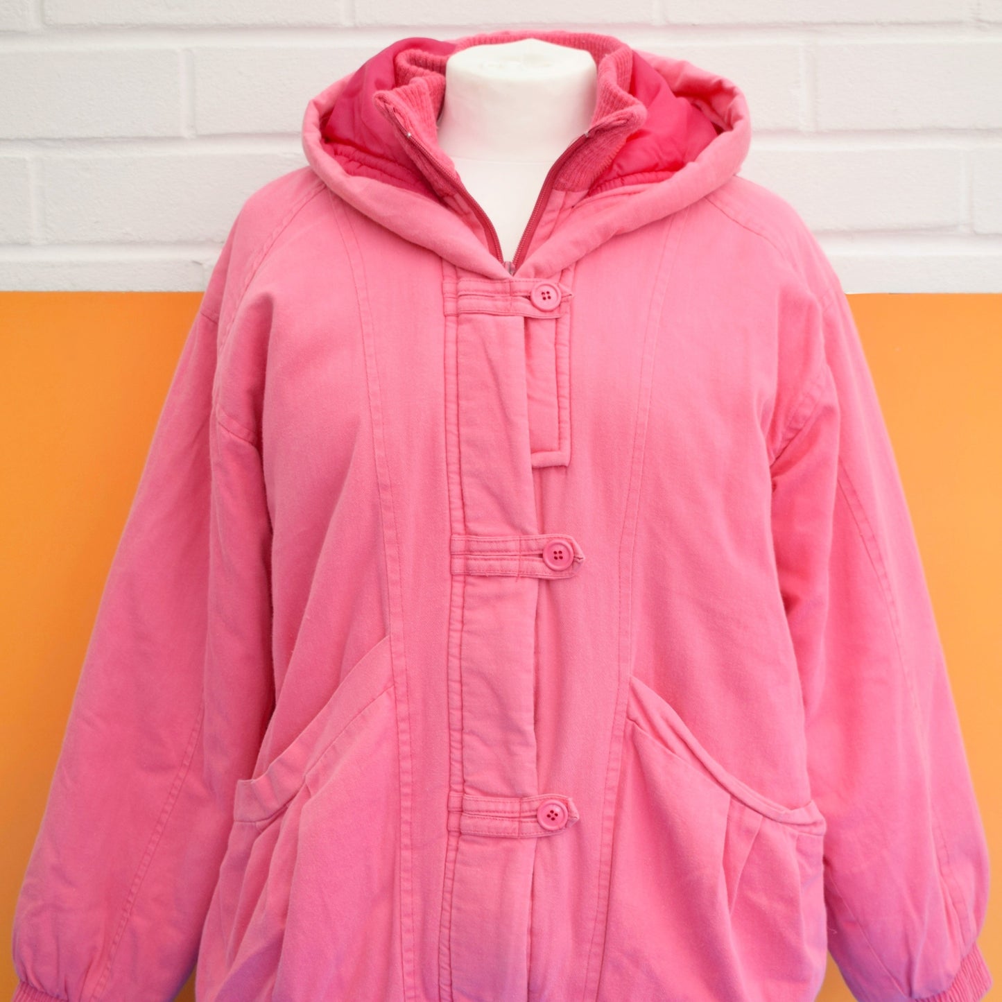 Vintage 1980s Cotton Jacket - Barbie Pink Size 12