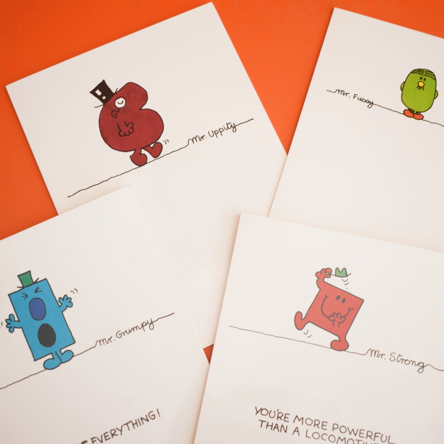 Vintage 1980s Greeting Cards- Mr Men - Choice - Last Ones