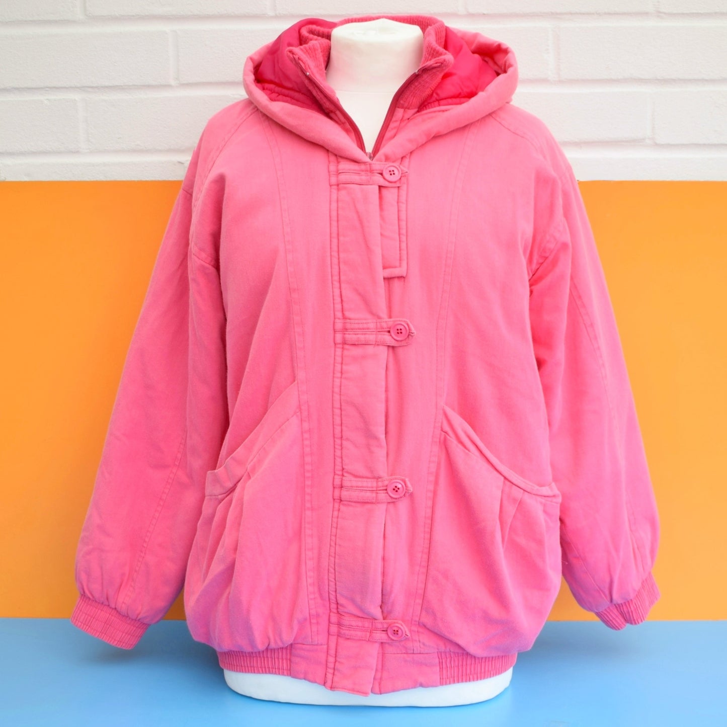 Vintage 1980s Cotton Jacket - Barbie Pink Size 12