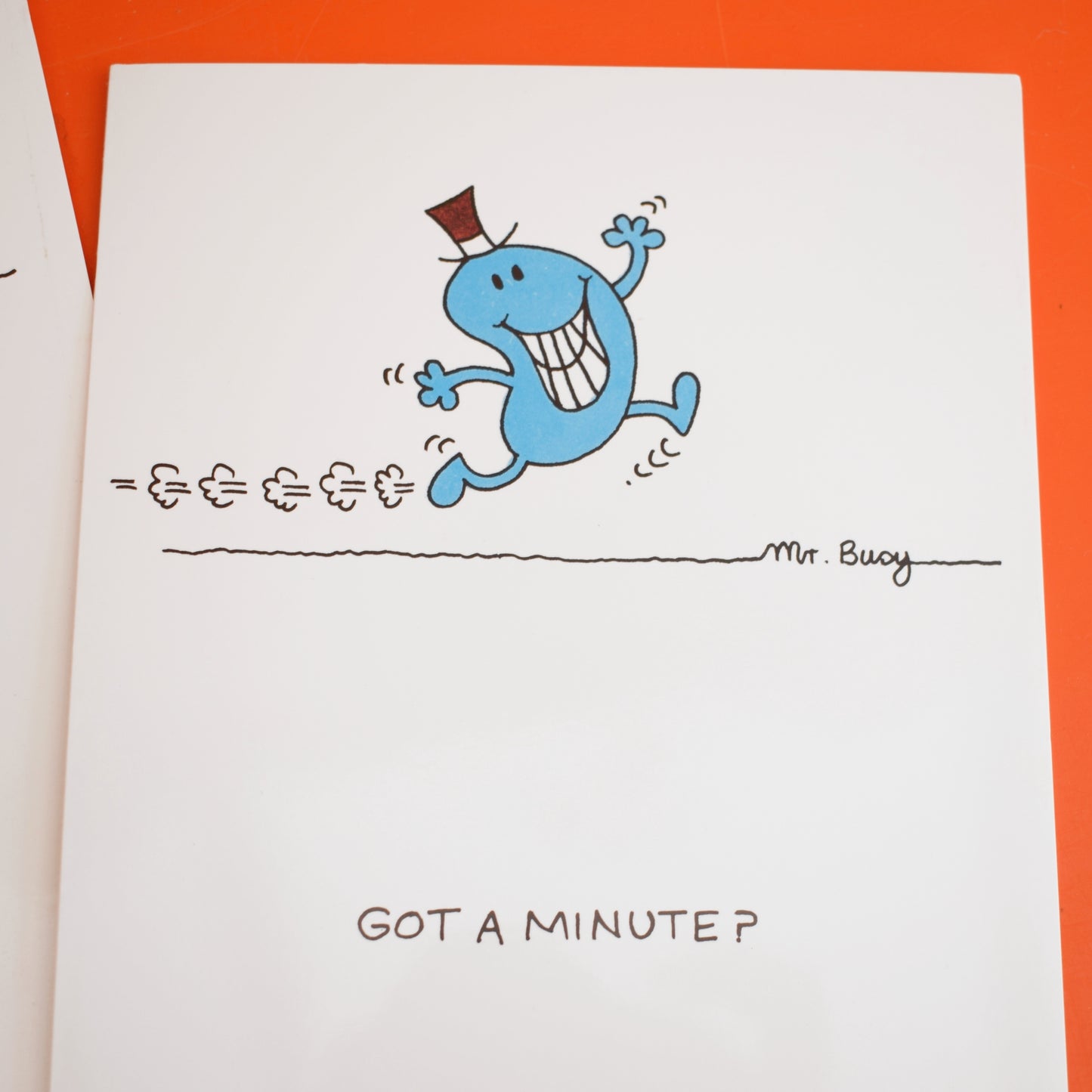 Vintage 1980s Birthday Greeting Card - Mr Men - Choice #3