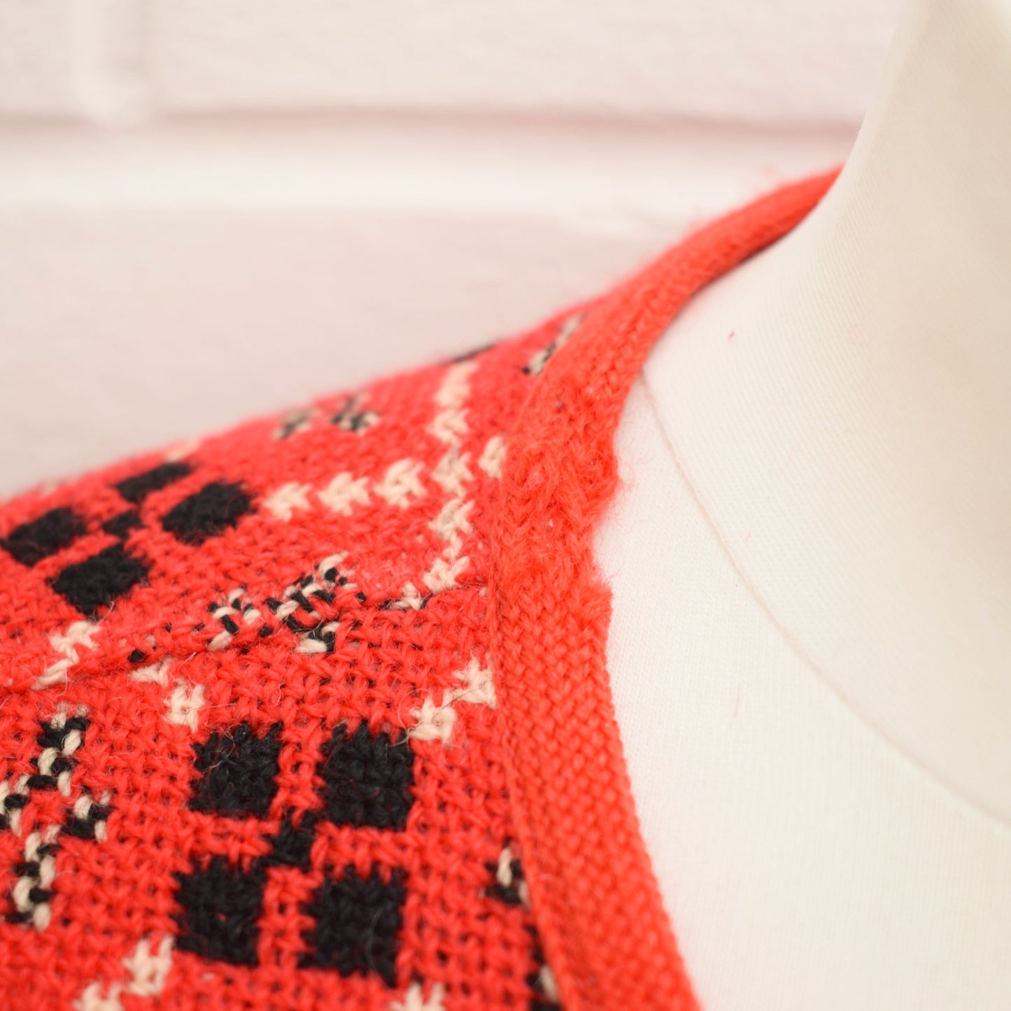 Vintage 1960s Welsh Tapestry Waistcoat - Reversible Red