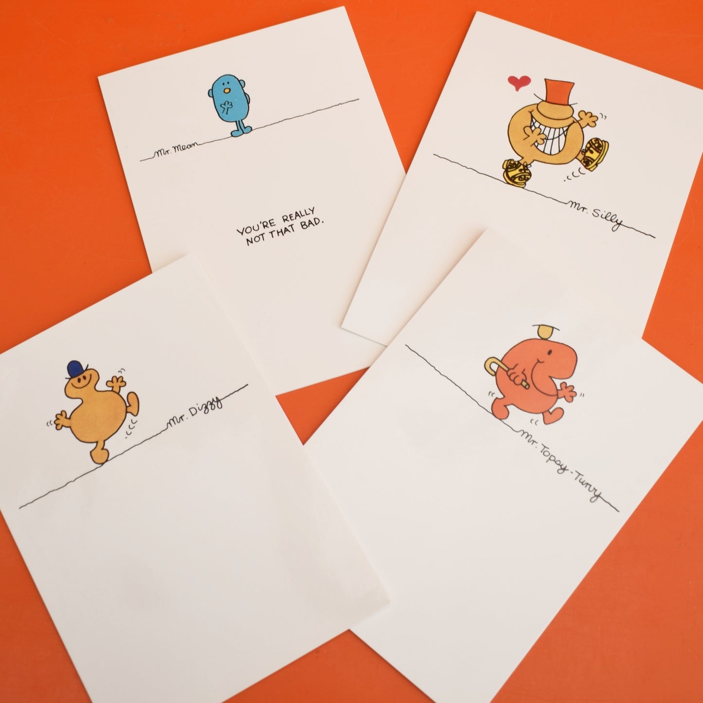 Vintage 1980s Valentines ? Cards- Mr Men - Choice