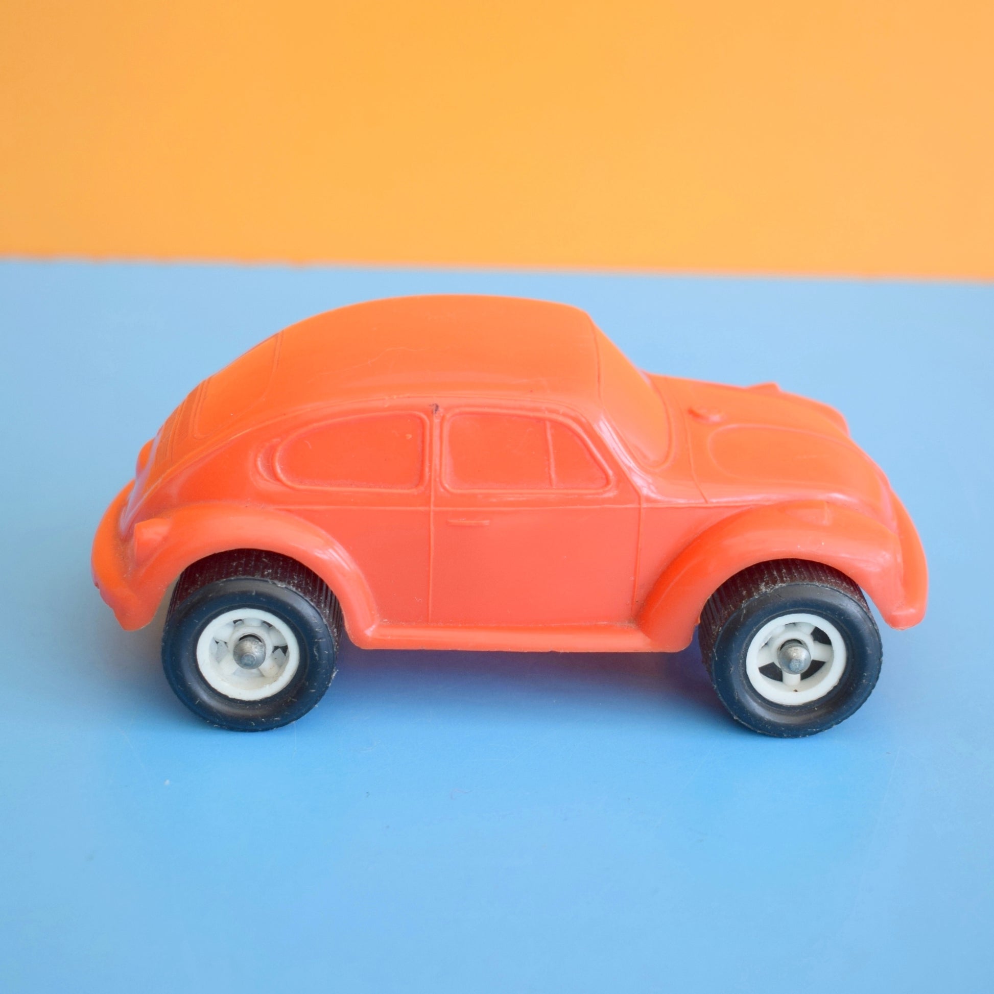 Vintage 1960s Swedish Galanite Plastic VW Beetle - Orange by Pineapple Retro
