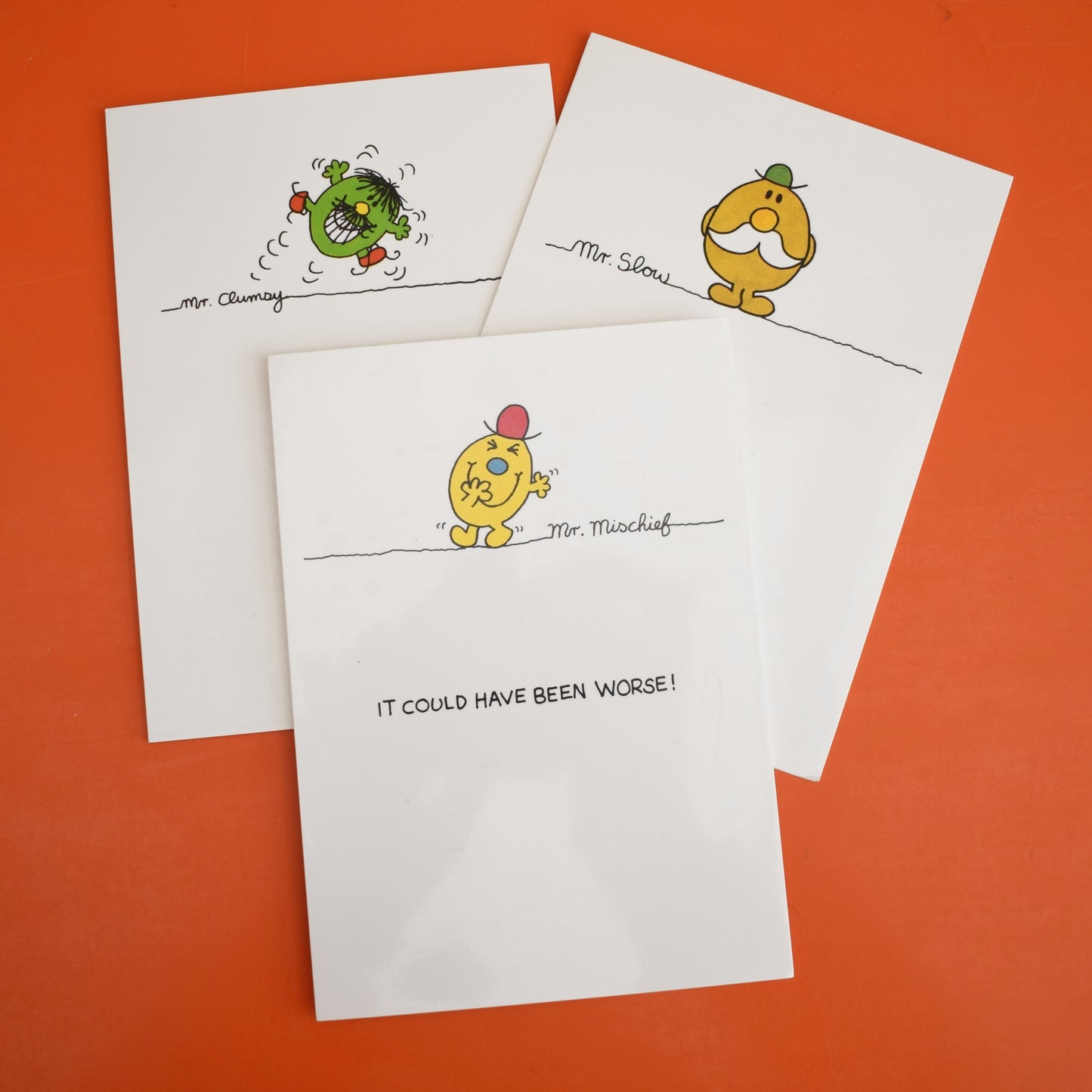 Vintage 1980s Get Well Soon Greeting Card - Mr Men - Choice
