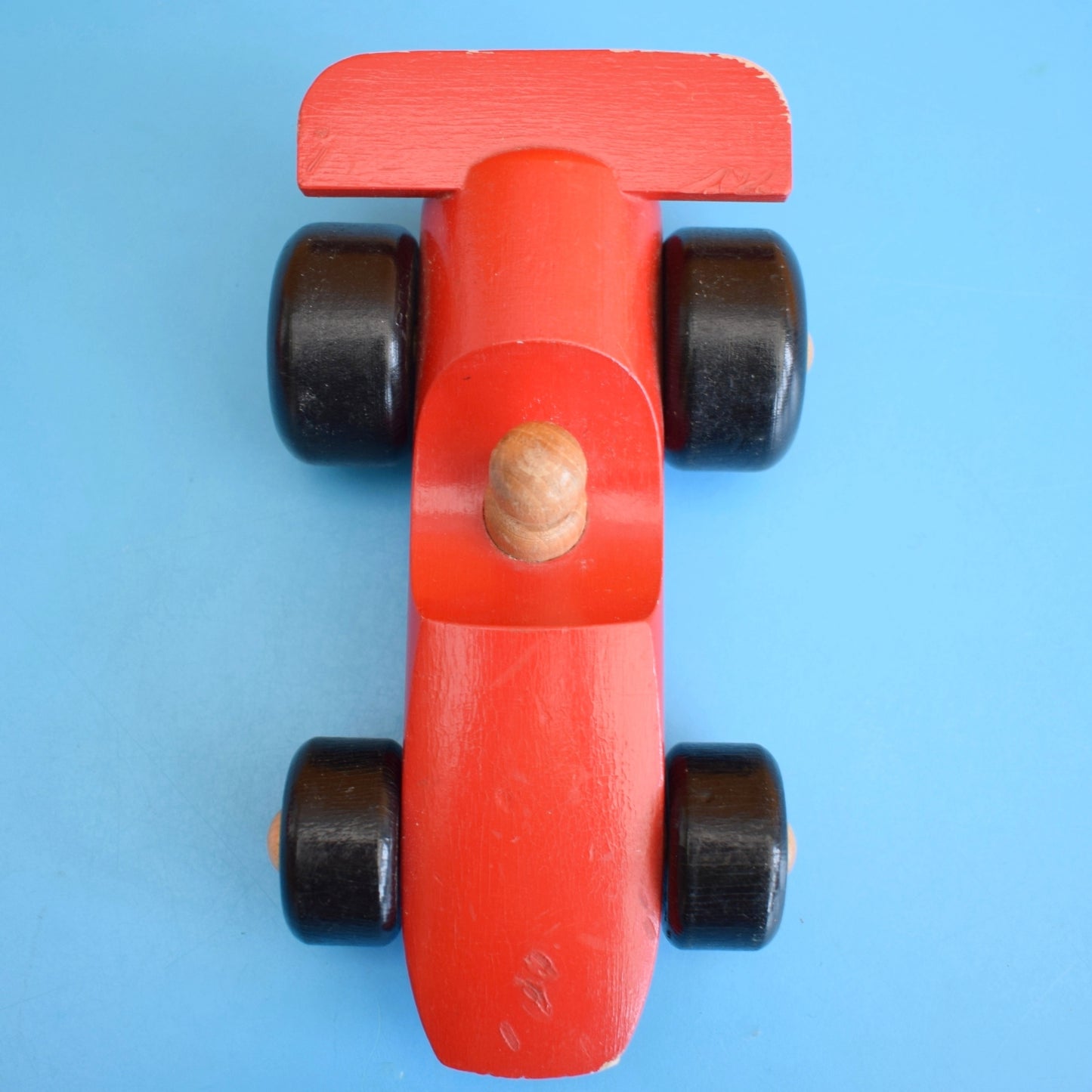 Vintage 1980s Wooden Racing Car - Red - Ikea
