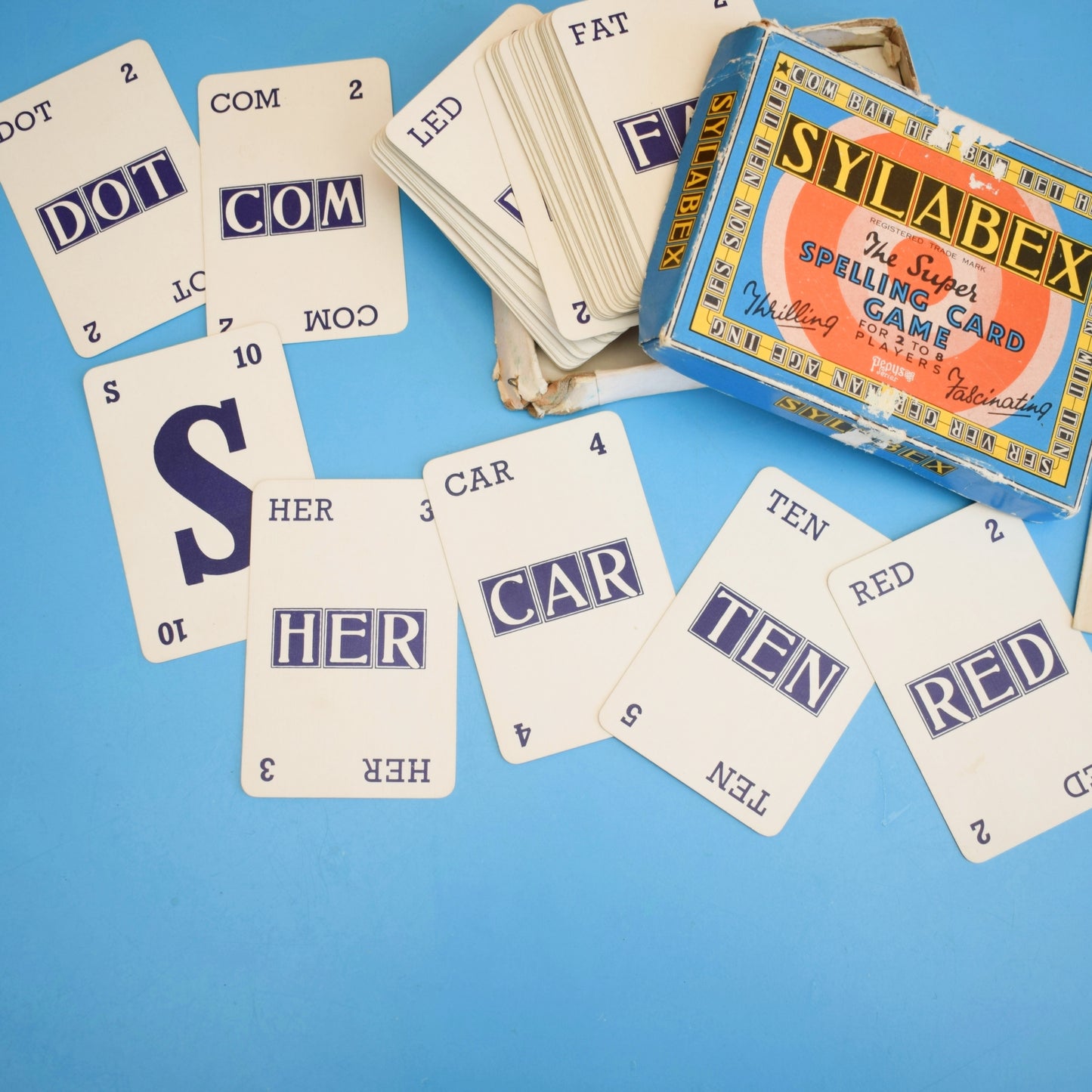 Vintage 1950s Card Game - Sylabex - Anagrams - Craft